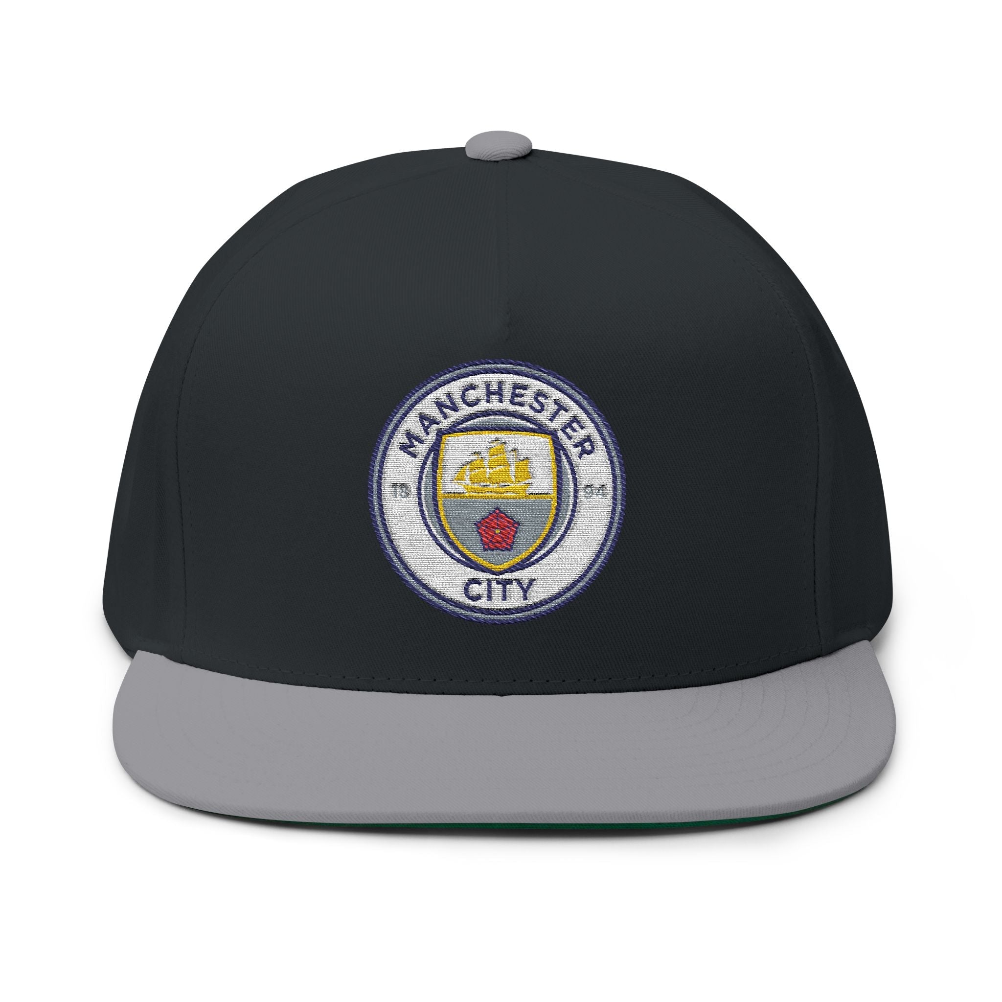 Embroidered Flat Bill Cap Manchester City Crest - Etna Gift