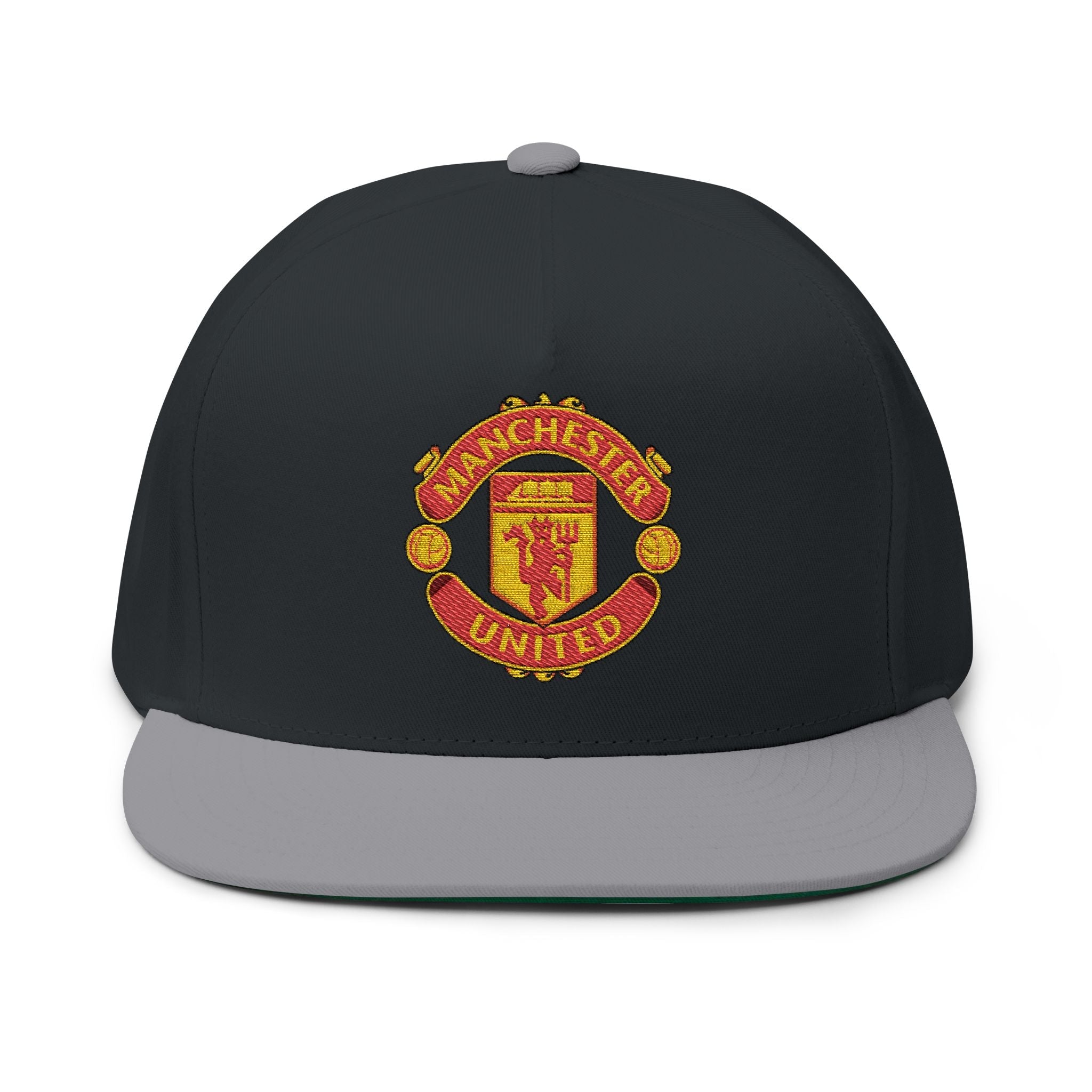 Embroidered Flat Bill Cap Manchester United Crest Snapback - Etna Gift
