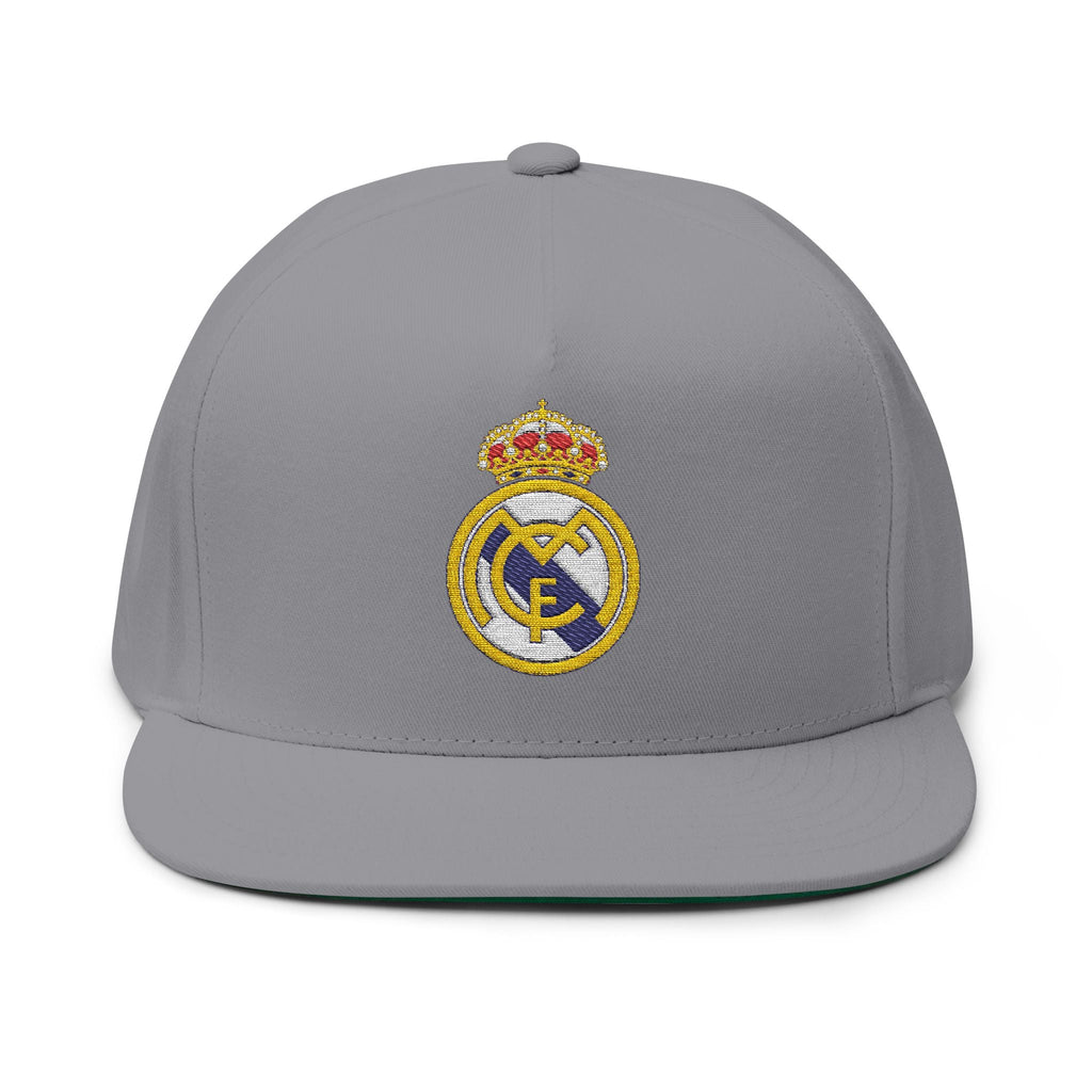 Embroidered Flat Bill Cap Real Madrid Crest Snapback - Etna Gift