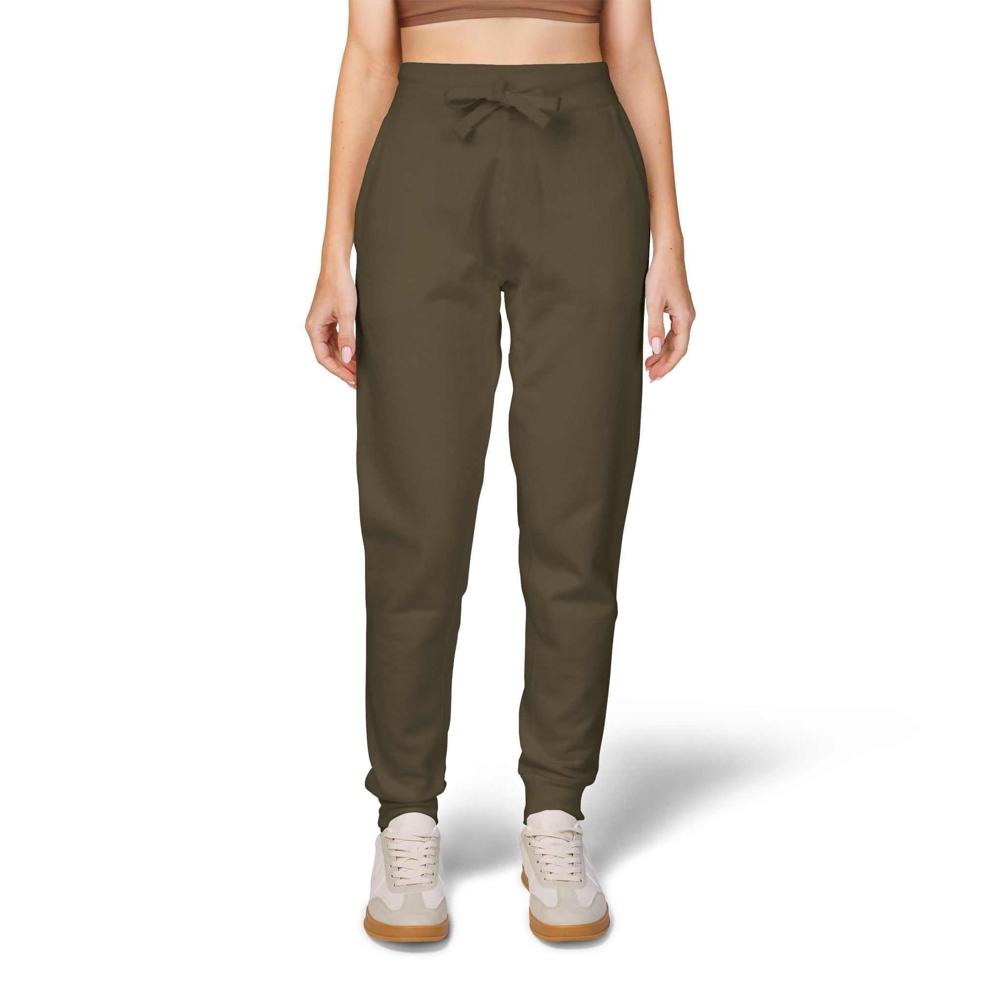 Embroidered Fleece Sweatpants Cozy Joggers with Subtle Stitching - Etna Gift