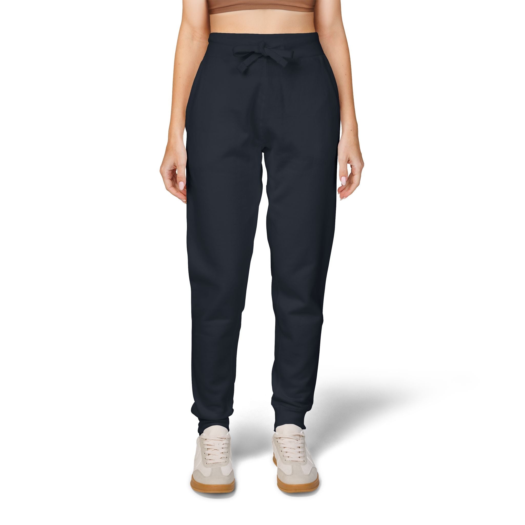 Embroidered Fleece Sweatpants Cozy Joggers with Subtle Stitching - Etna Gift