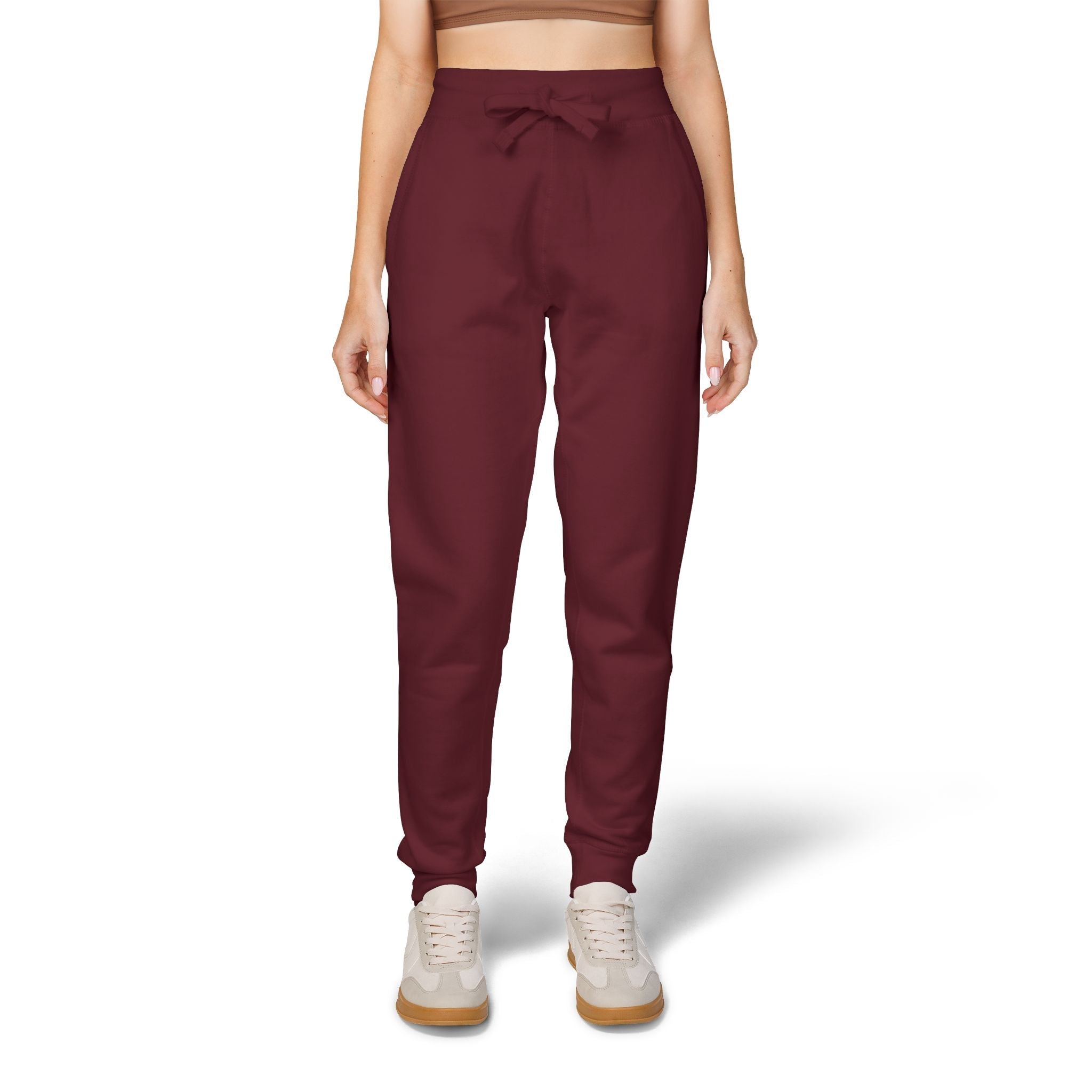Embroidered Fleece Sweatpants Cozy Joggers with Subtle Stitching - Etna Gift