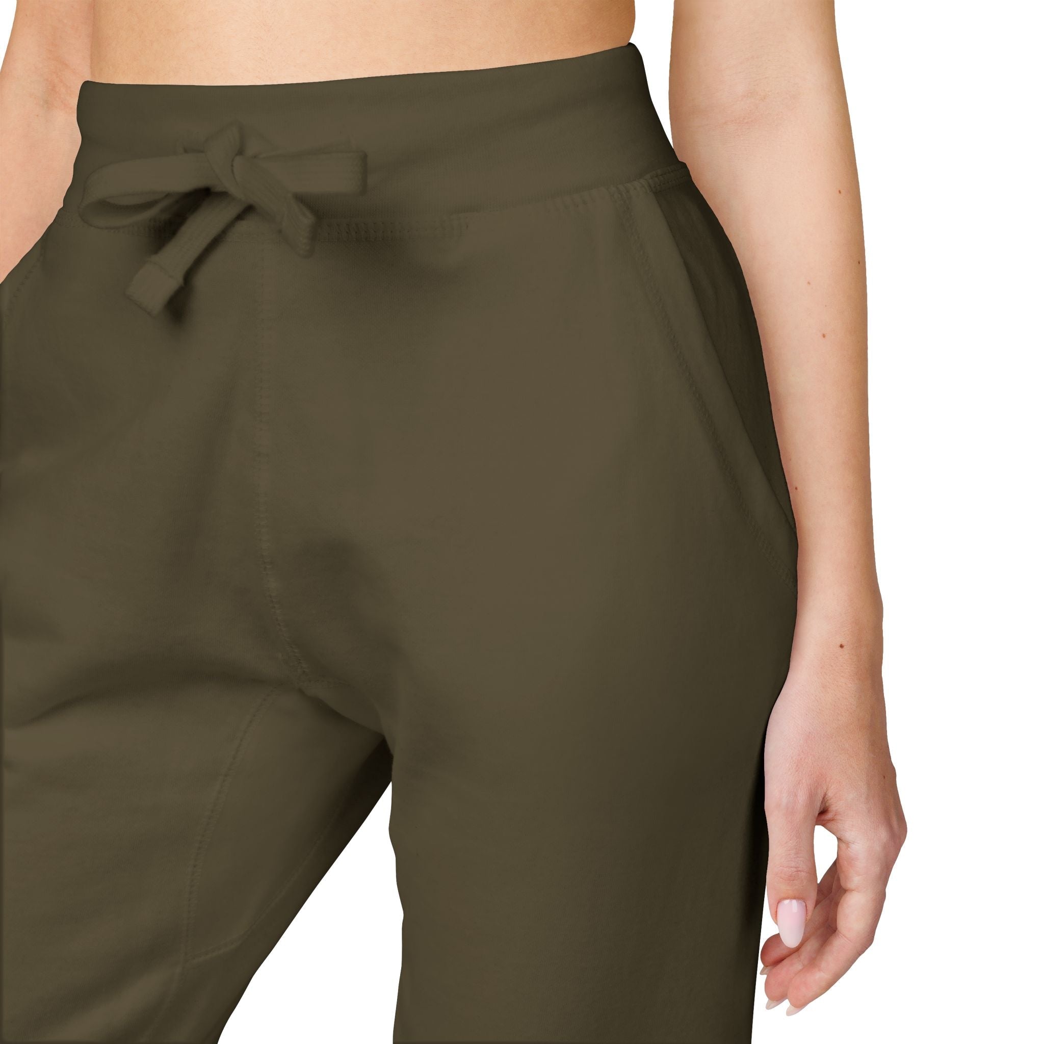 Embroidered Fleece Sweatpants Cozy Joggers with Subtle Stitching - Etna Gift