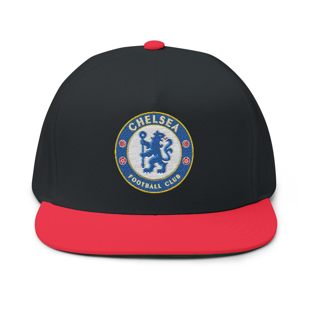 Embroidered Football Club Flat Bill Cap — Chelsea Crest Snapback - Etna Gift