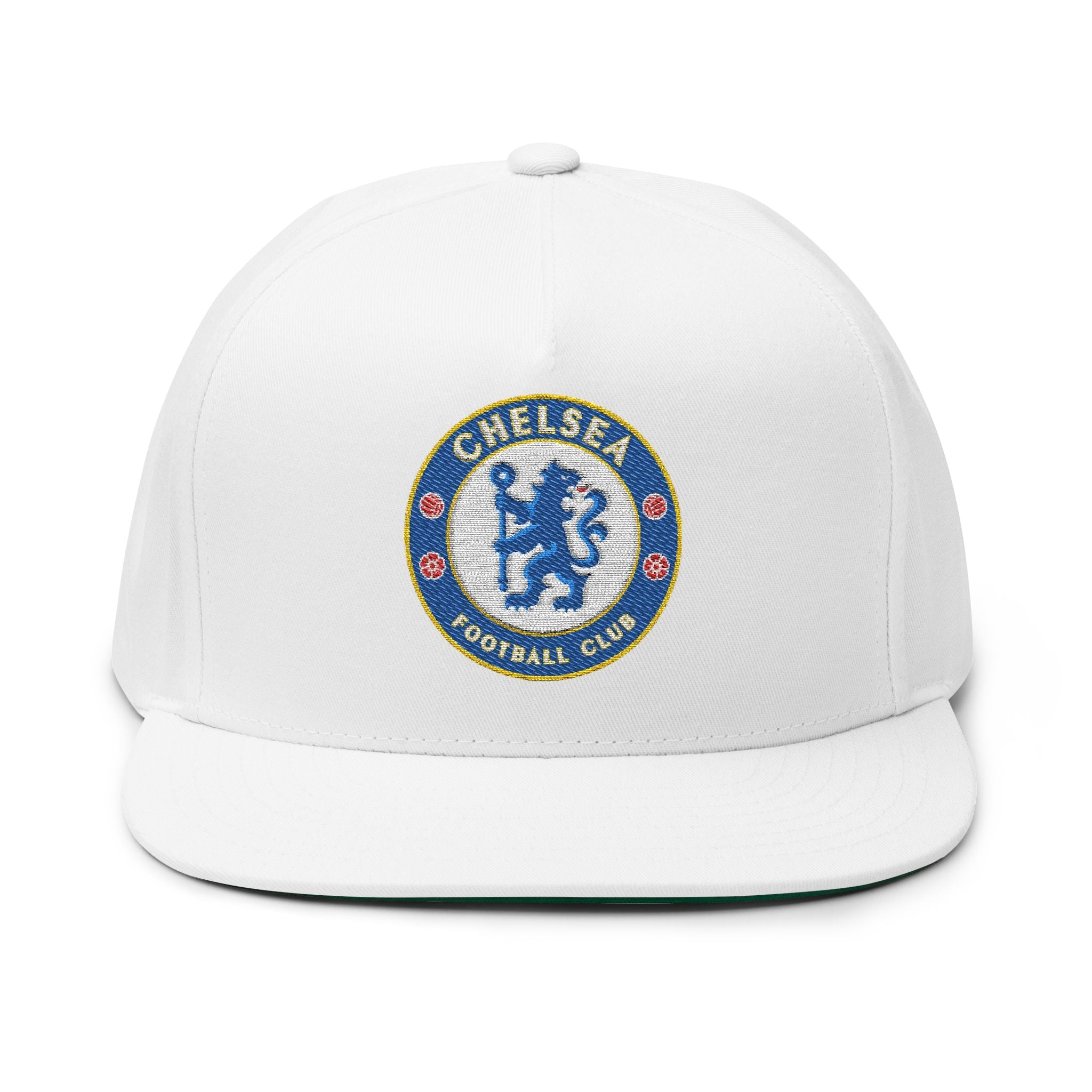 Embroidered Football Club Flat Bill Cap — Chelsea Crest Snapback - Etna Gift