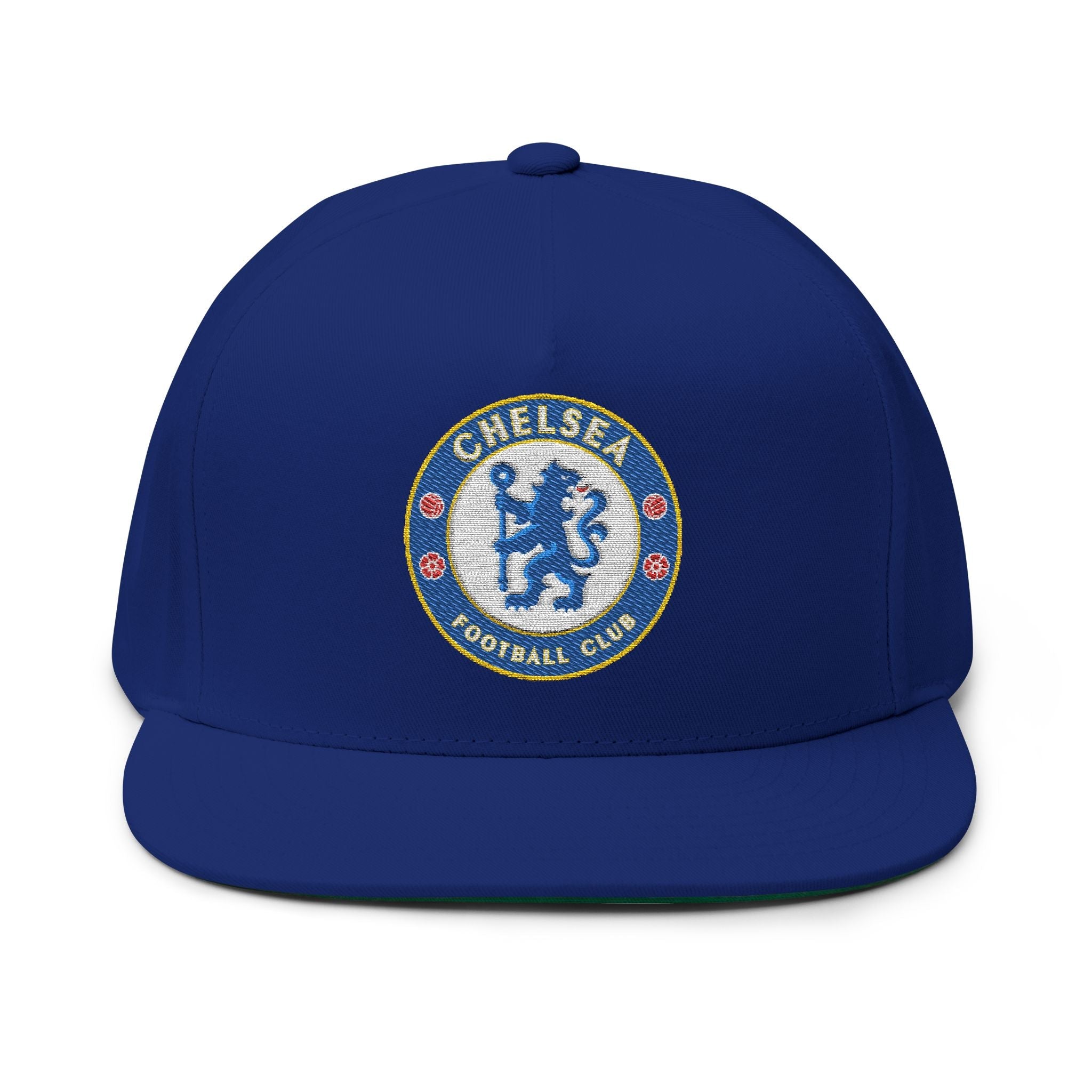 Embroidered Football Club Flat Bill Cap — Chelsea Crest Snapback - Etna Gift