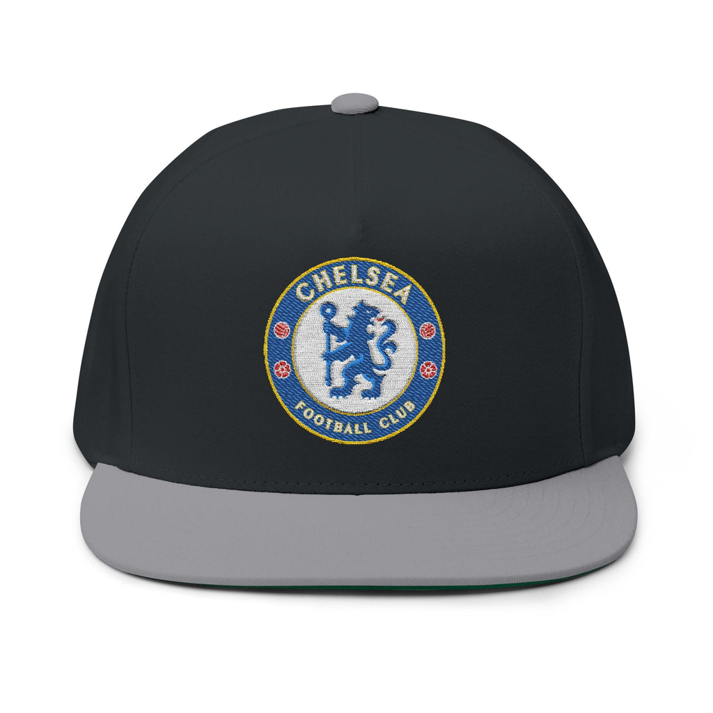 Embroidered Football Club Flat Bill Cap — Chelsea Crest Snapback - Etna Gift