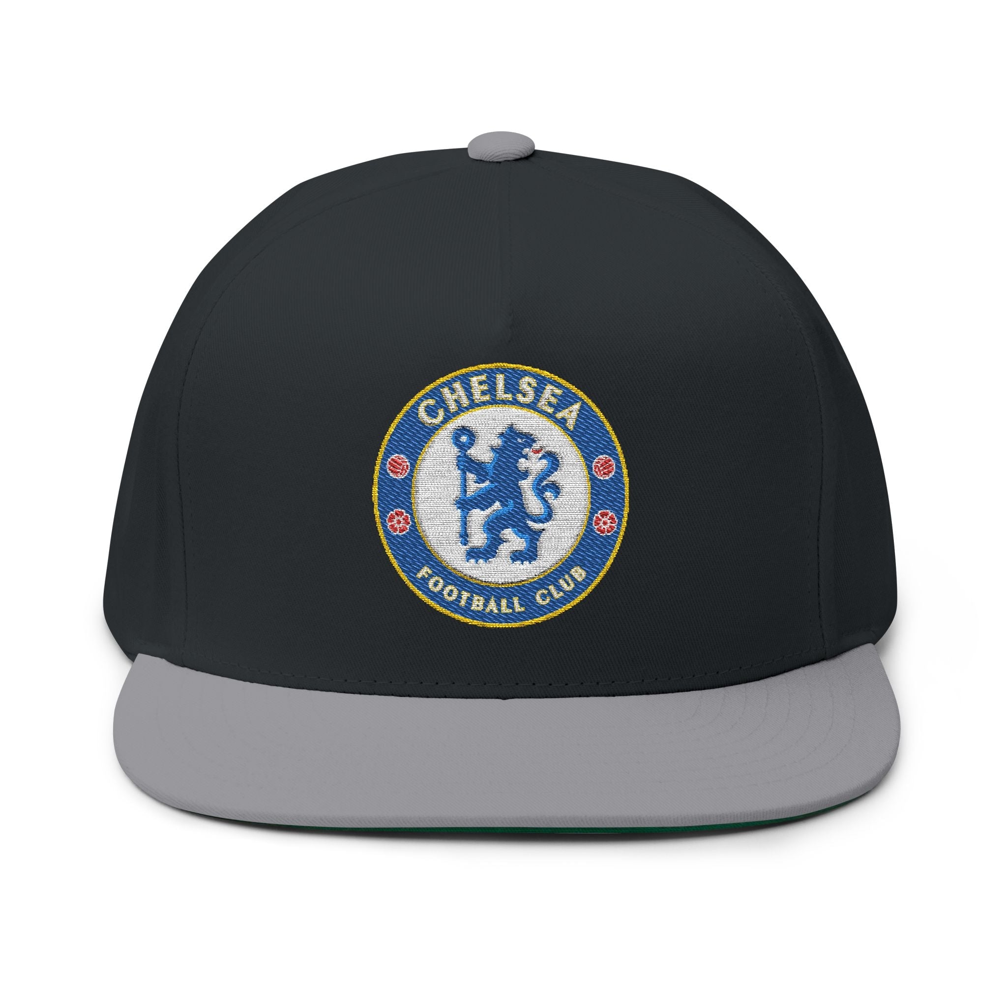 Embroidered Football Club Flat Bill Cap — Chelsea Crest Snapback - Etna Gift