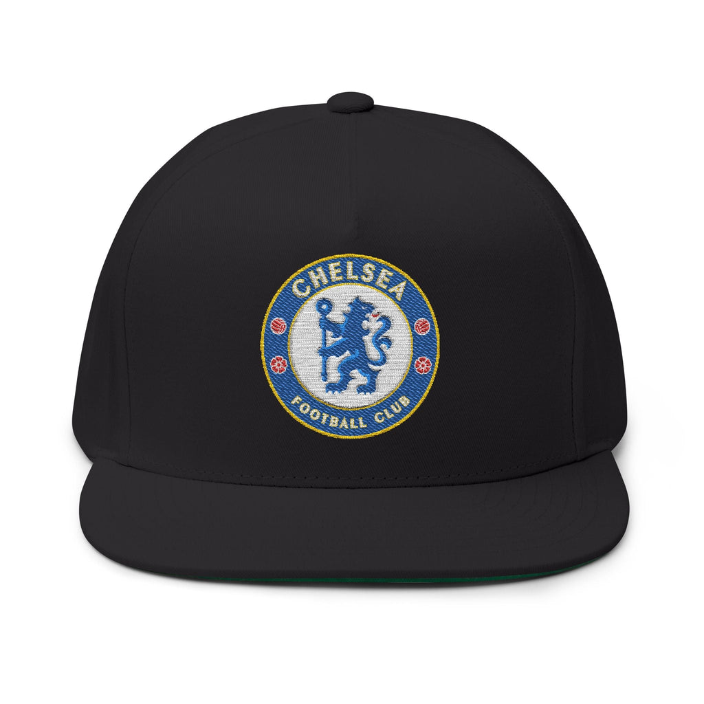 Embroidered Football Club Flat Bill Cap — Chelsea Crest Snapback - Etna Gift