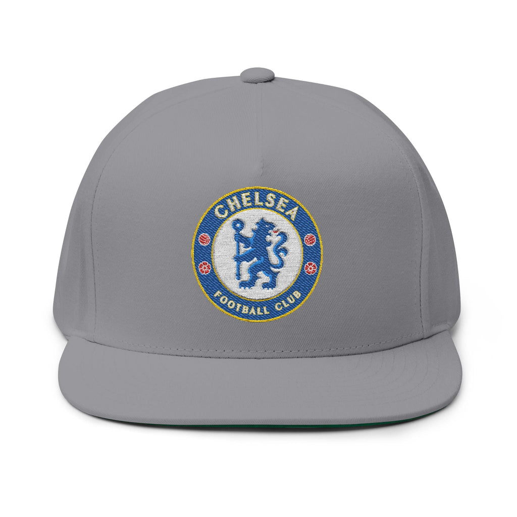 Embroidered Football Club Flat Bill Cap — Chelsea Crest Snapback - Etna Gift