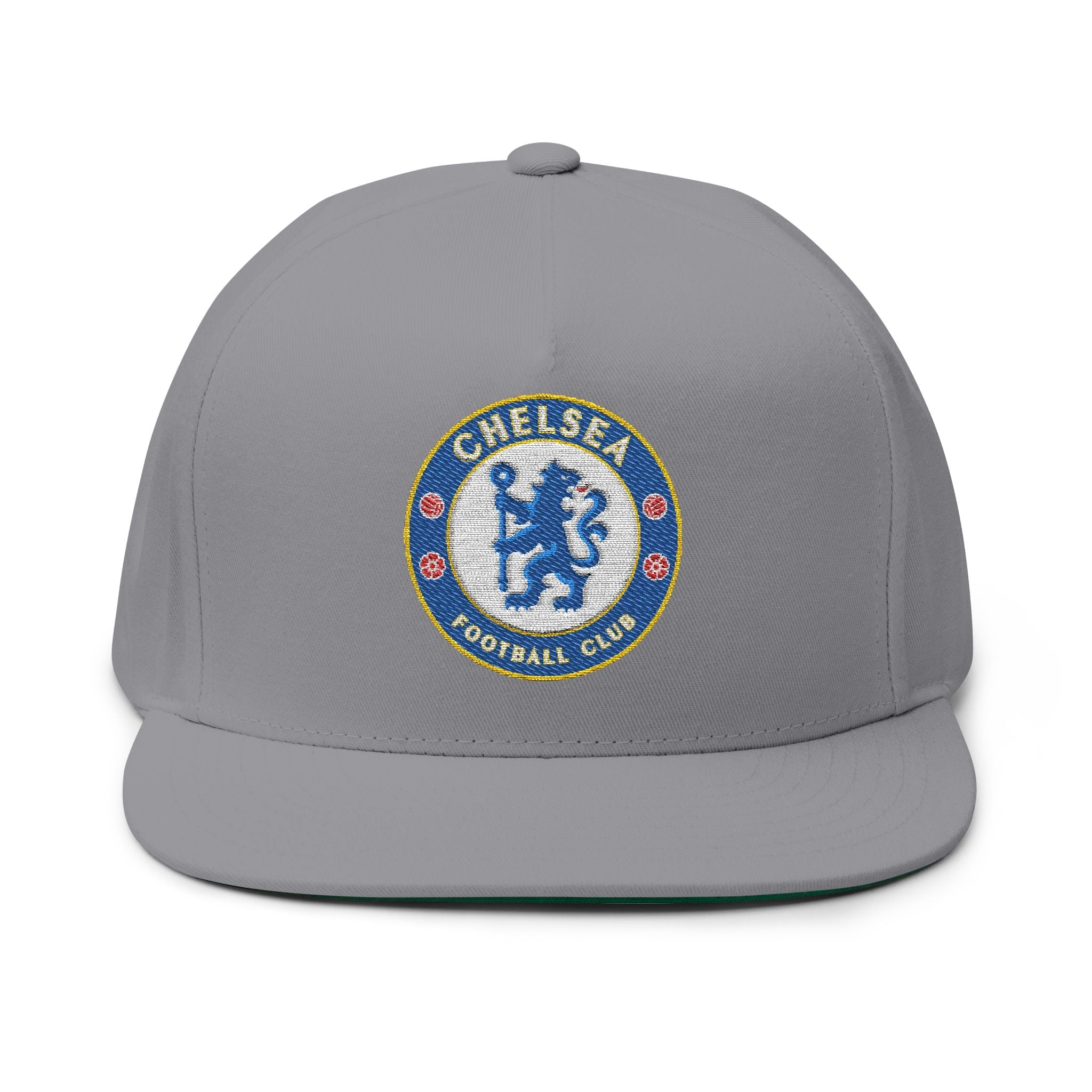 Embroidered Football Club Flat Bill Cap — Chelsea Crest Snapback - Etna Gift