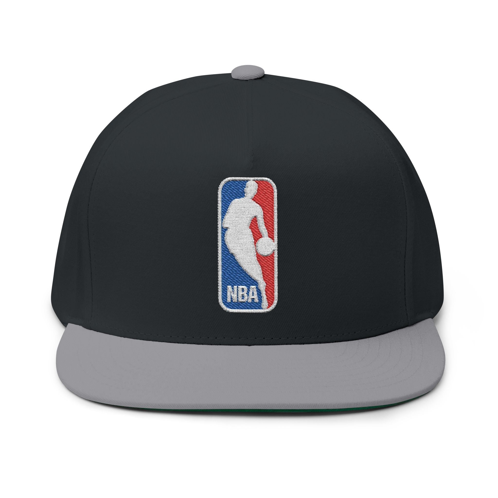 Embroidered NBA Logo Flat Bill Cap Snapback Basketball Hat - Etna Gift
