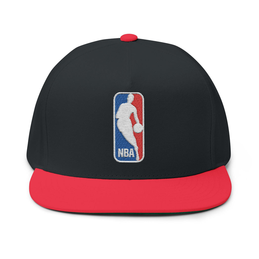 Embroidered NBA Logo Flat Bill Cap Snapback Basketball Hat - Etna Gift