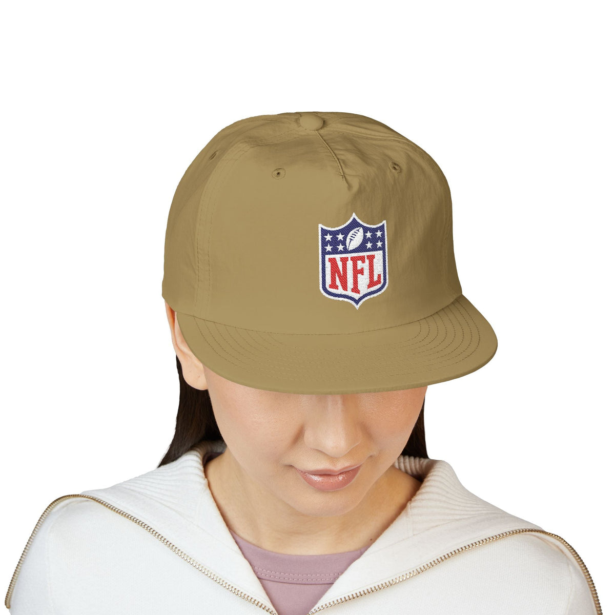 Embroidered NFL Shield Flat Bill Cap — Snapback Football Hat - Etna Gift