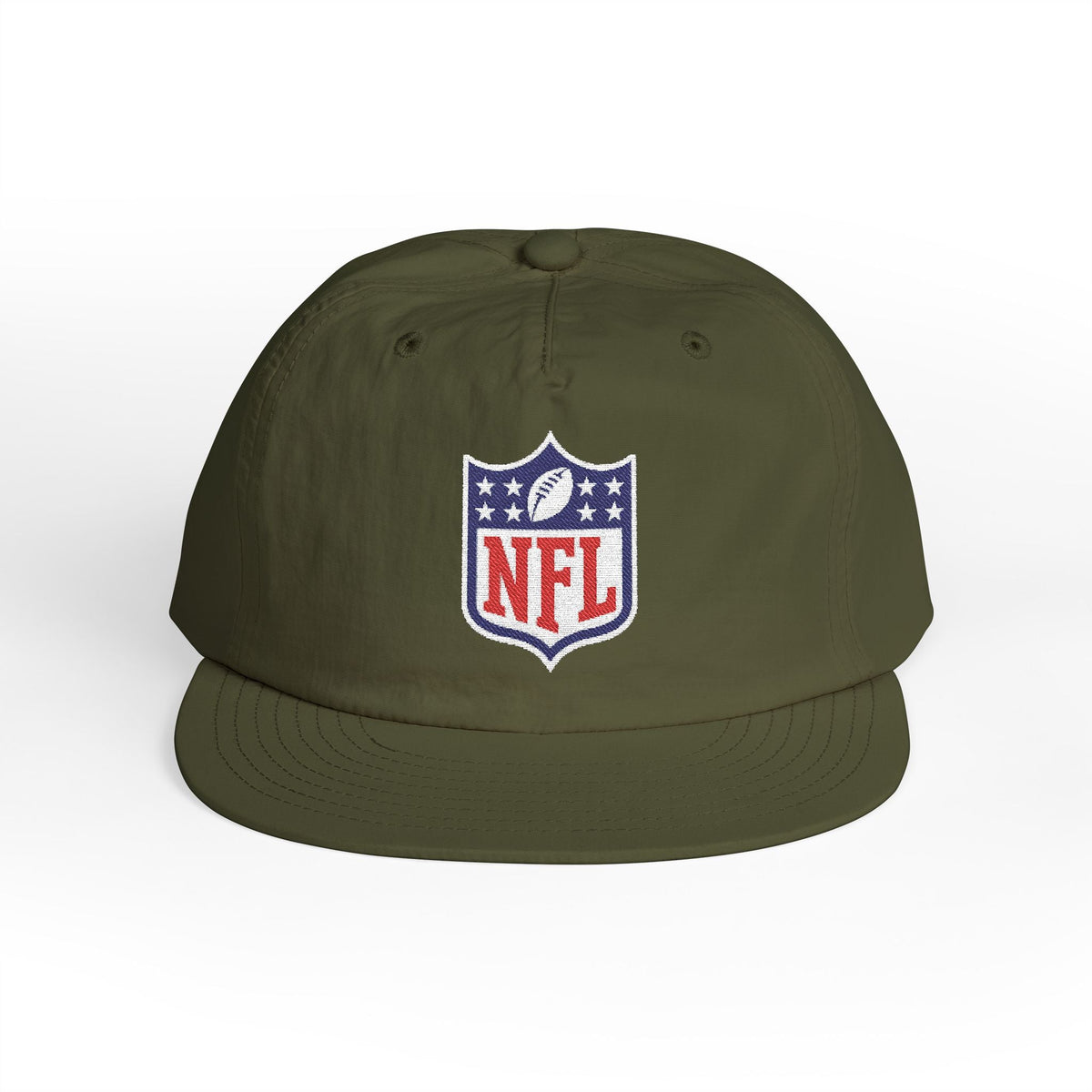 Embroidered NFL Shield Flat Bill Cap — Snapback Football Hat - Etna Gift