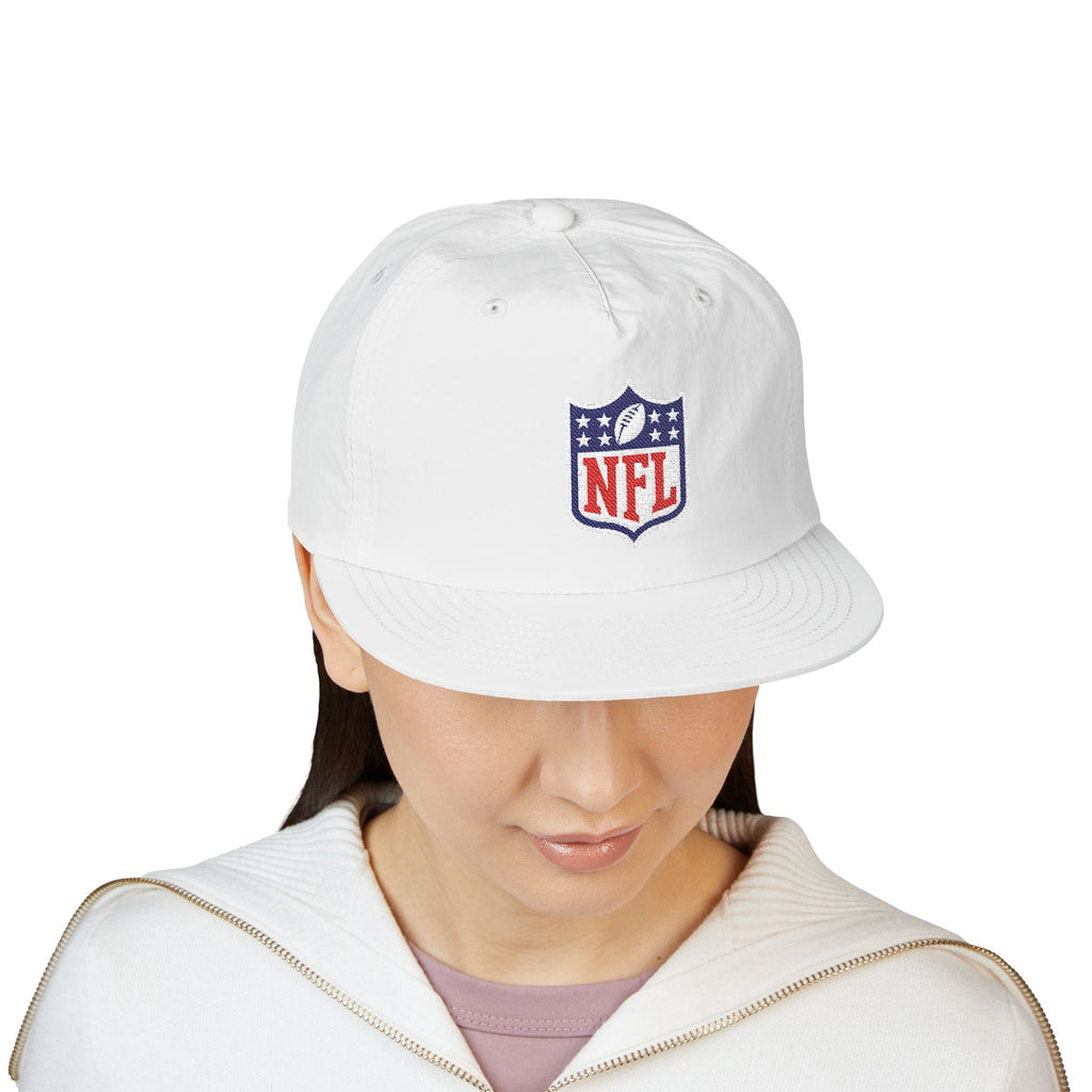 Embroidered NFL Shield Flat Bill Cap — Snapback Football Hat - Etna Gift