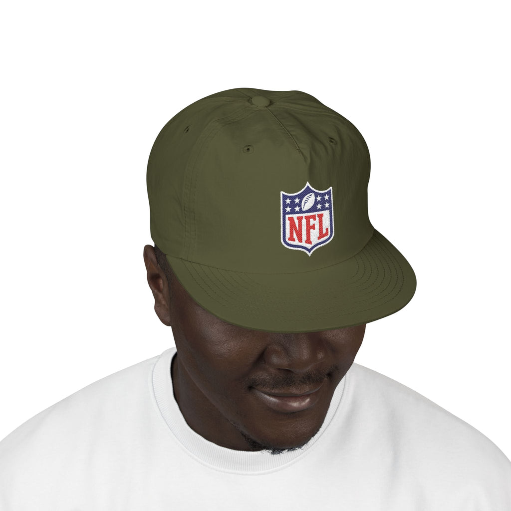 Embroidered NFL Shield Flat Bill Cap — Snapback Football Hat - Etna Gift