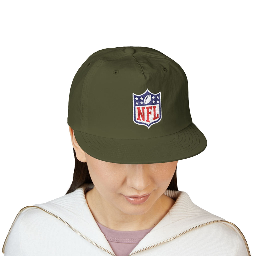 Embroidered NFL Shield Flat Bill Cap — Snapback Football Hat - Etna Gift
