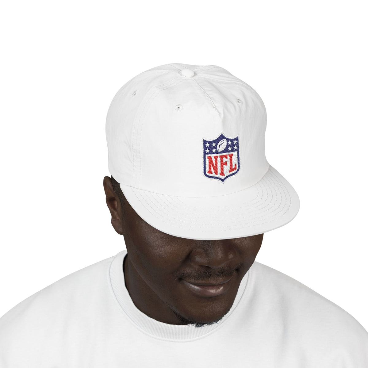 Embroidered NFL Shield Flat Bill Cap — Snapback Football Hat - Etna Gift