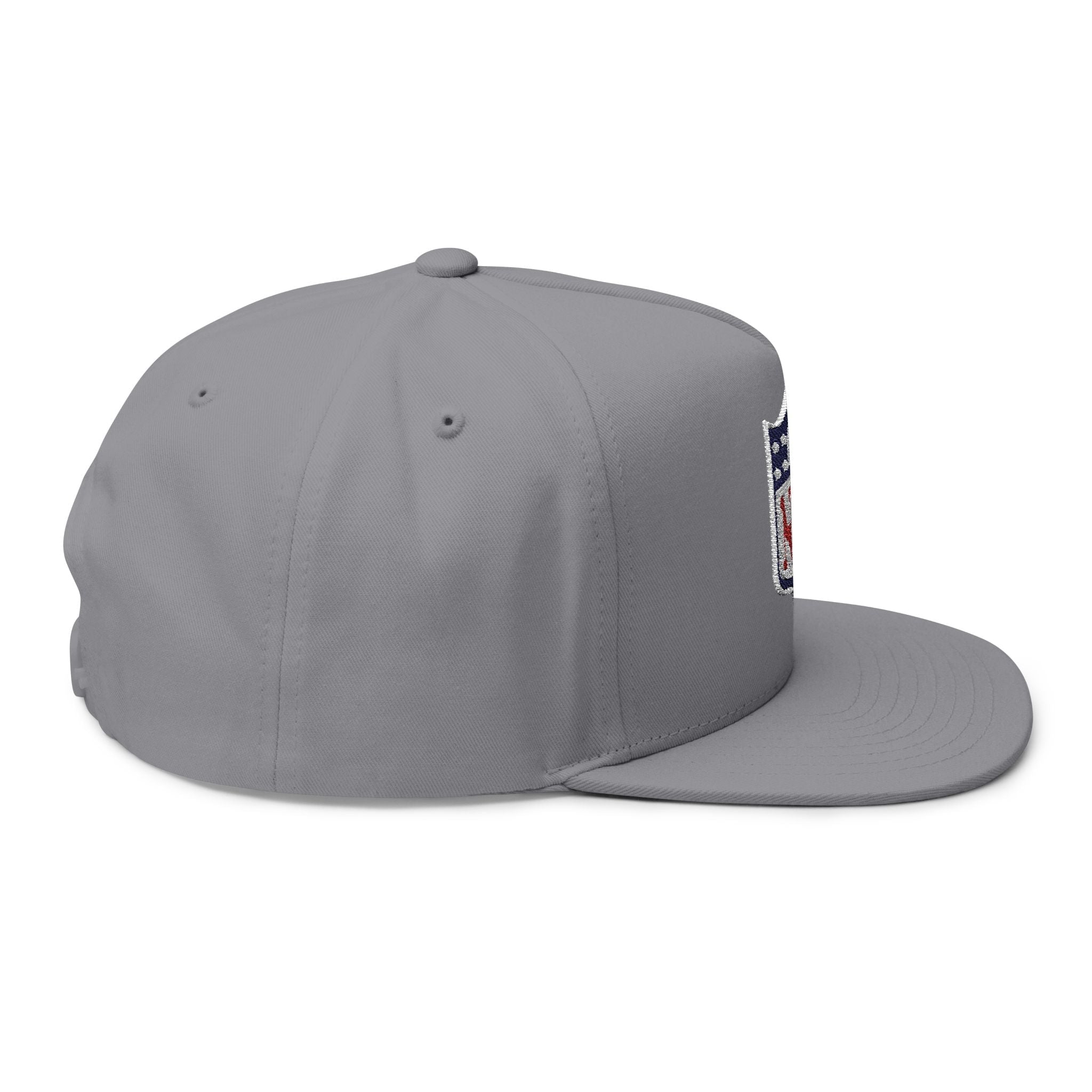 Embroidered NFL Shield Flat Bill Cap — Snapback Football Hat - Etna Gift