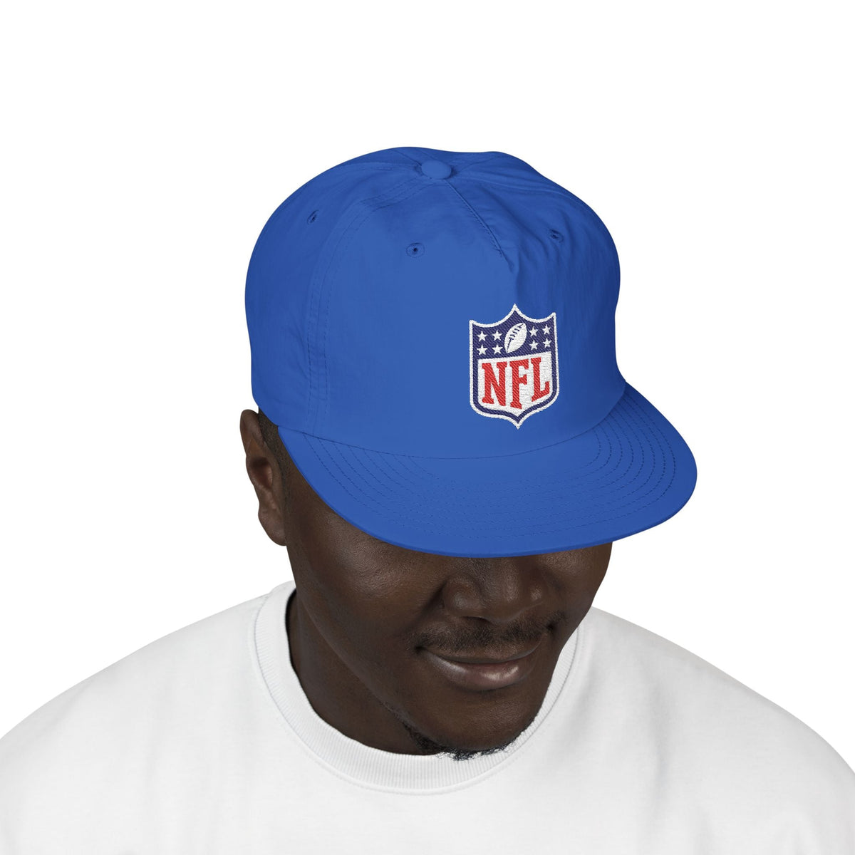 Embroidered NFL Shield Flat Bill Cap — Snapback Football Hat - Etna Gift