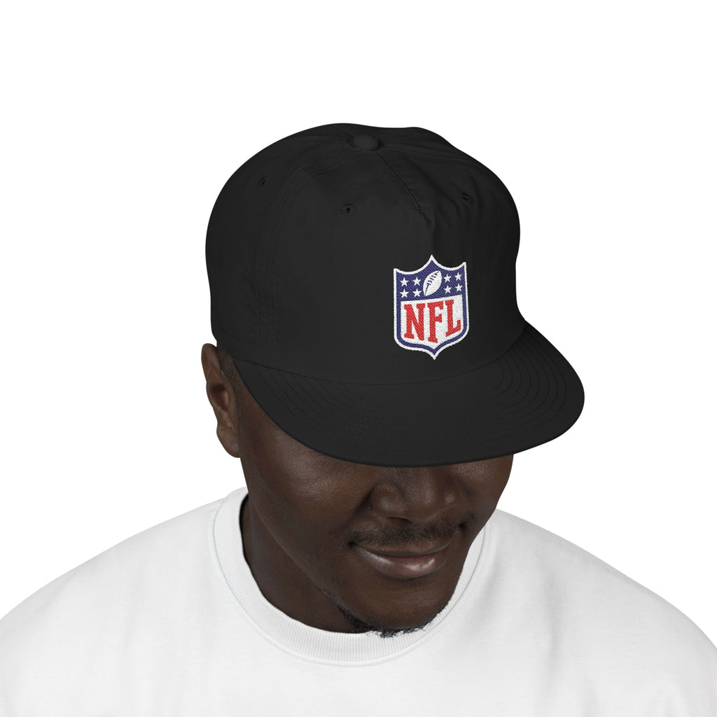 Embroidered NFL Shield Flat Bill Cap — Snapback Football Hat - Etna Gift