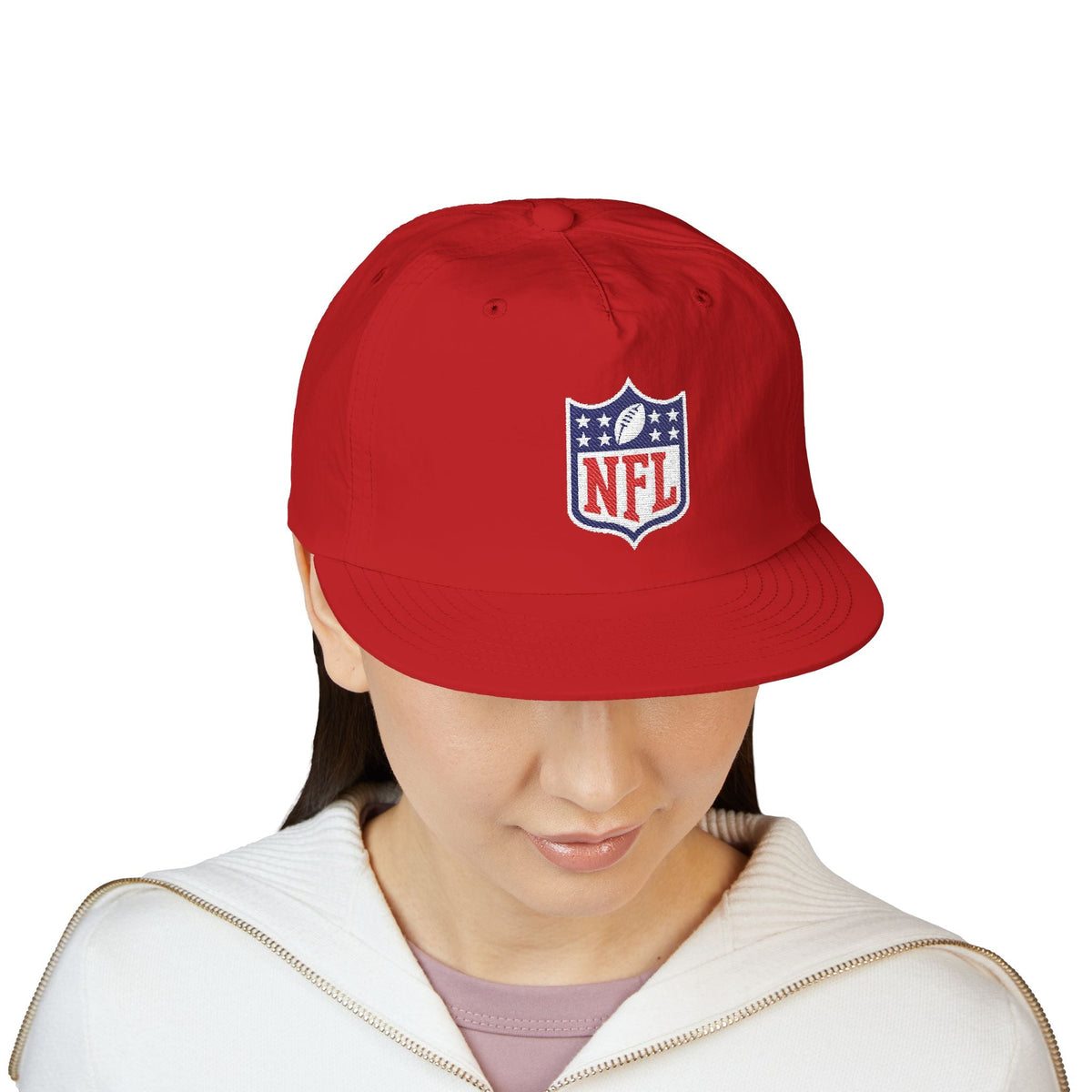 Embroidered NFL Shield Flat Bill Cap — Snapback Football Hat - Etna Gift