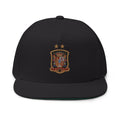 Embroidered Spanish Crest Flat Bill Cap Royal Spain Soccer Emblem Snapback - Etna Gift