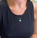 Evil eye amulet star necklace 925 sterling silver star necklace - Etna Gift