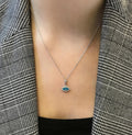 Eye bead necklace 925 sterling silver necklace - Etna Gift