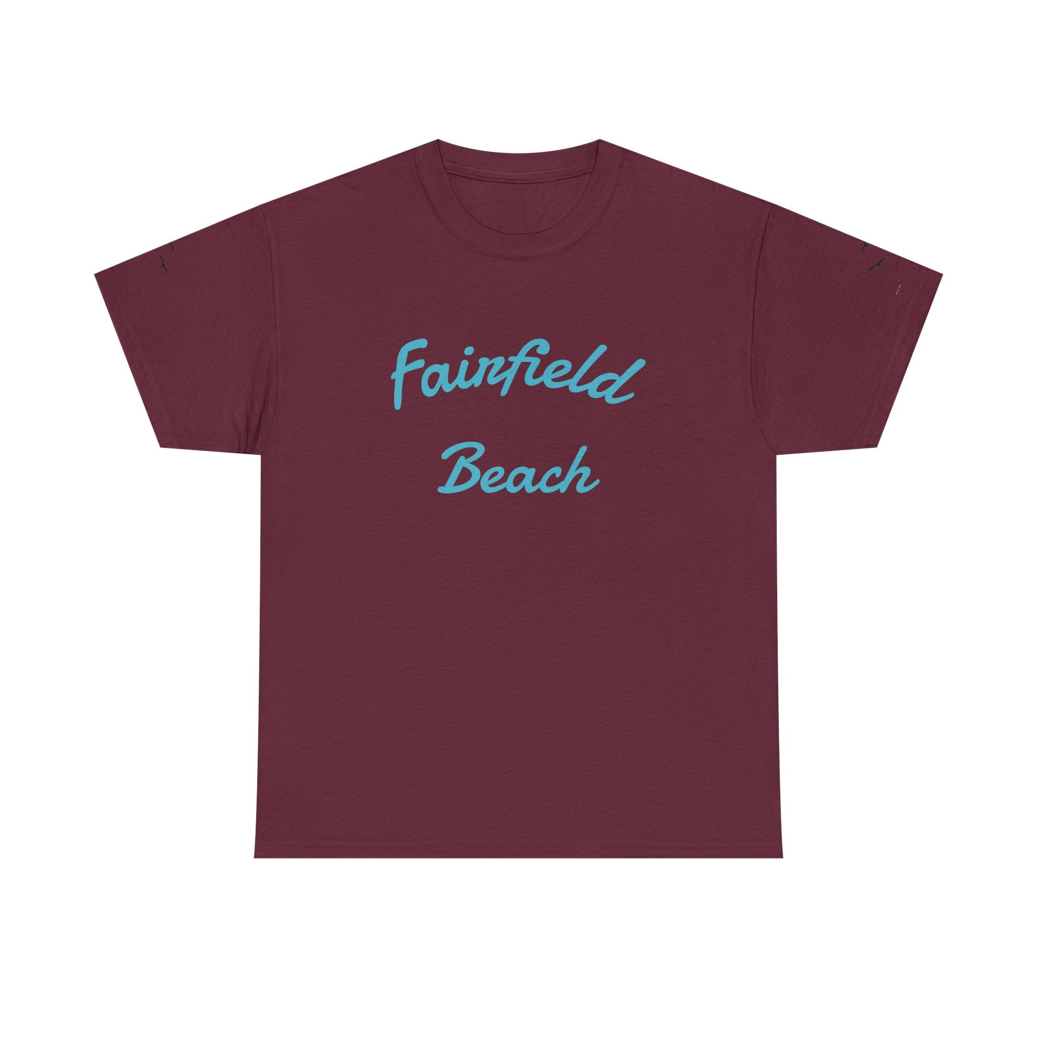 Fairfield Beach Unisex Heavy Cotton Tee, Comfortable Casual T-Shirt, Summer Vibe Shirt, Gifts for Beach Lovers, Relaxed Fit Tee - Etna Gift