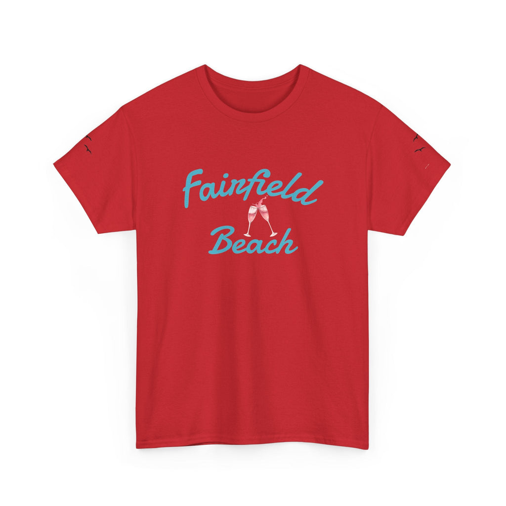 Fairfield Beach Unisex Heavy Cotton Tee, Comfortable Casual T-Shirt, Summer Vibe Shirt, Gifts for Beach Lovers, Relaxed Fit Tee - Etna Gift