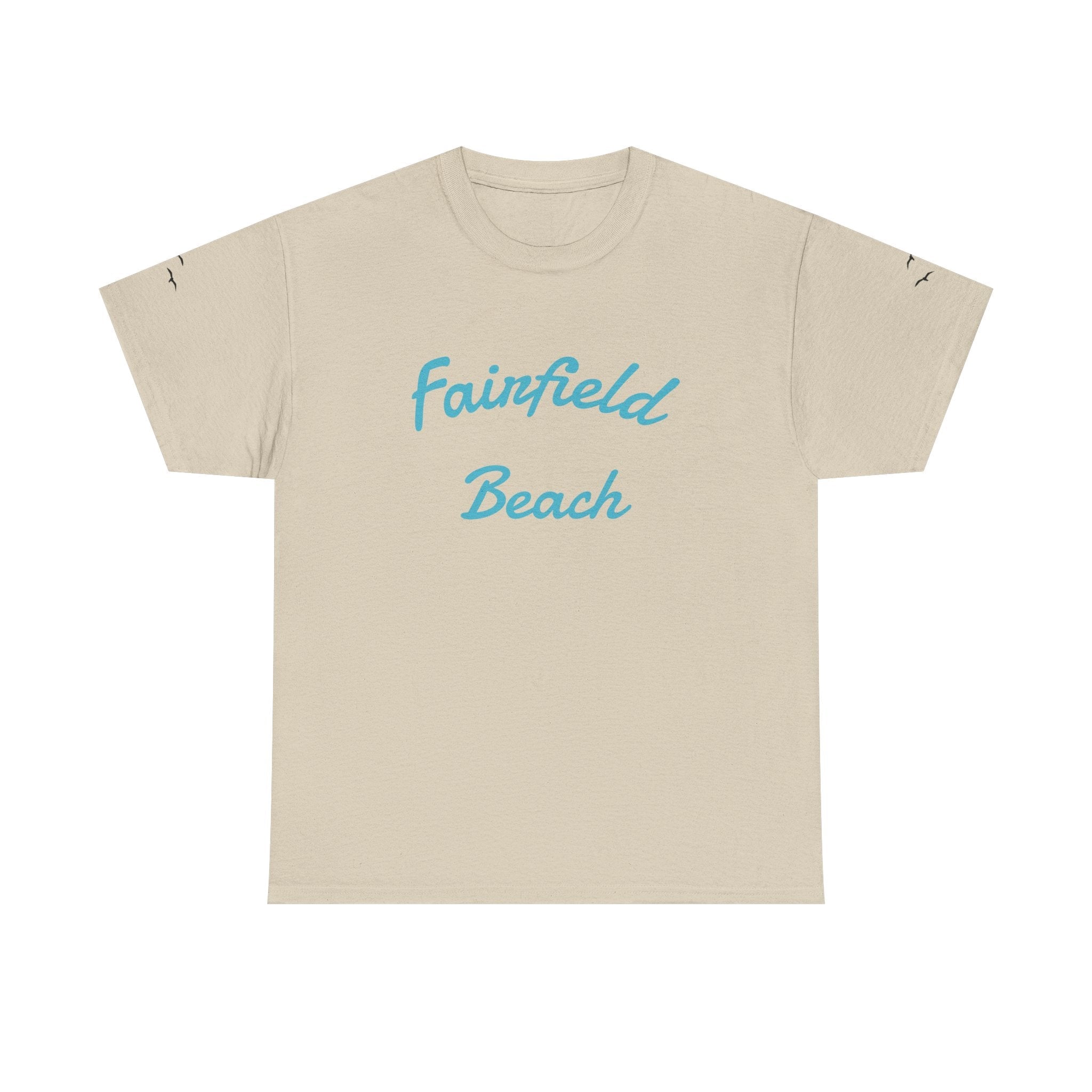 Fairfield Beach Unisex Heavy Cotton Tee, Comfortable Casual T-Shirt, Summer Vibe Shirt, Gifts for Beach Lovers, Relaxed Fit Tee - Etna Gift