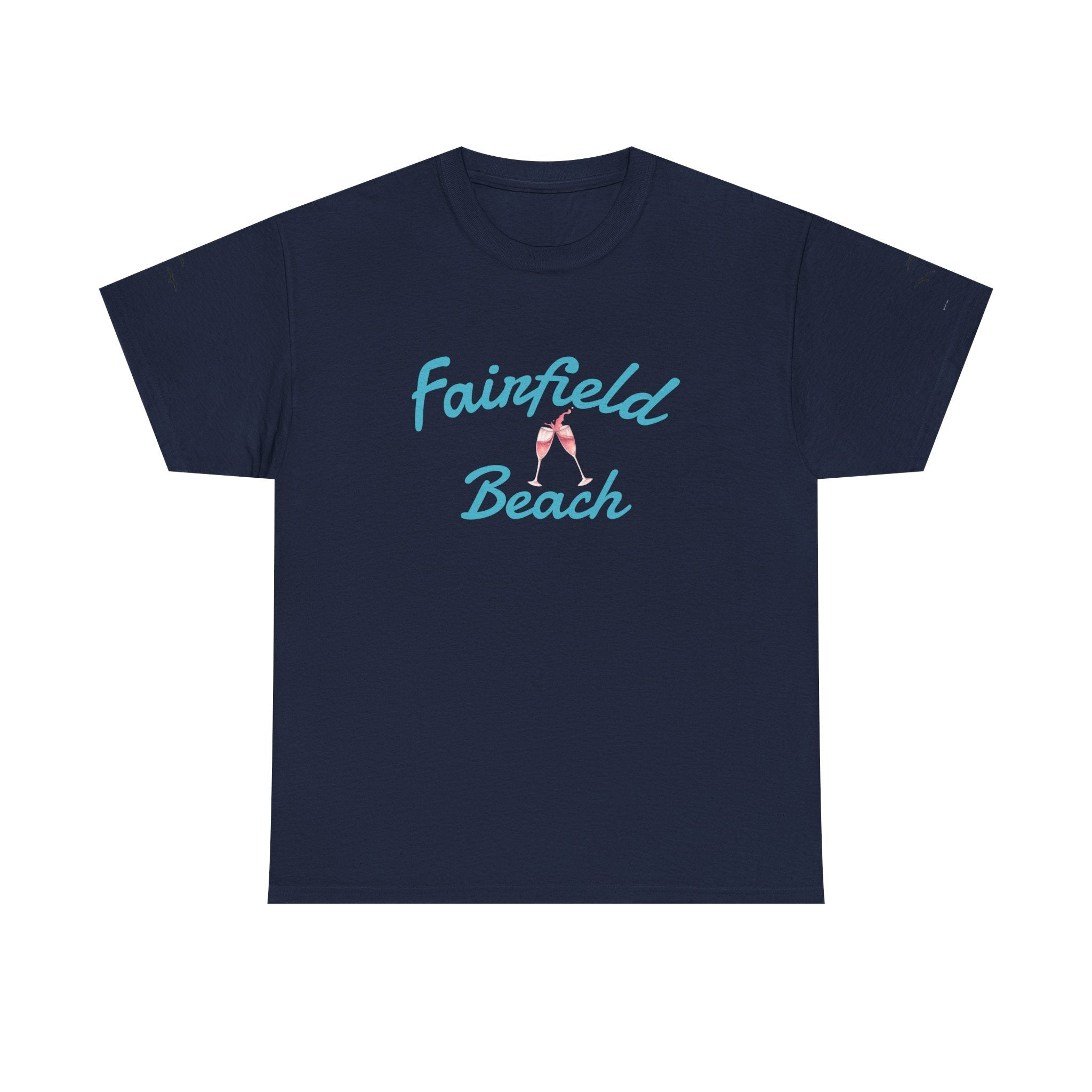 Fairfield Beach Unisex Heavy Cotton Tee, Comfortable Casual T-Shirt, Summer Vibe Shirt, Gifts for Beach Lovers, Relaxed Fit Tee - Etna Gift