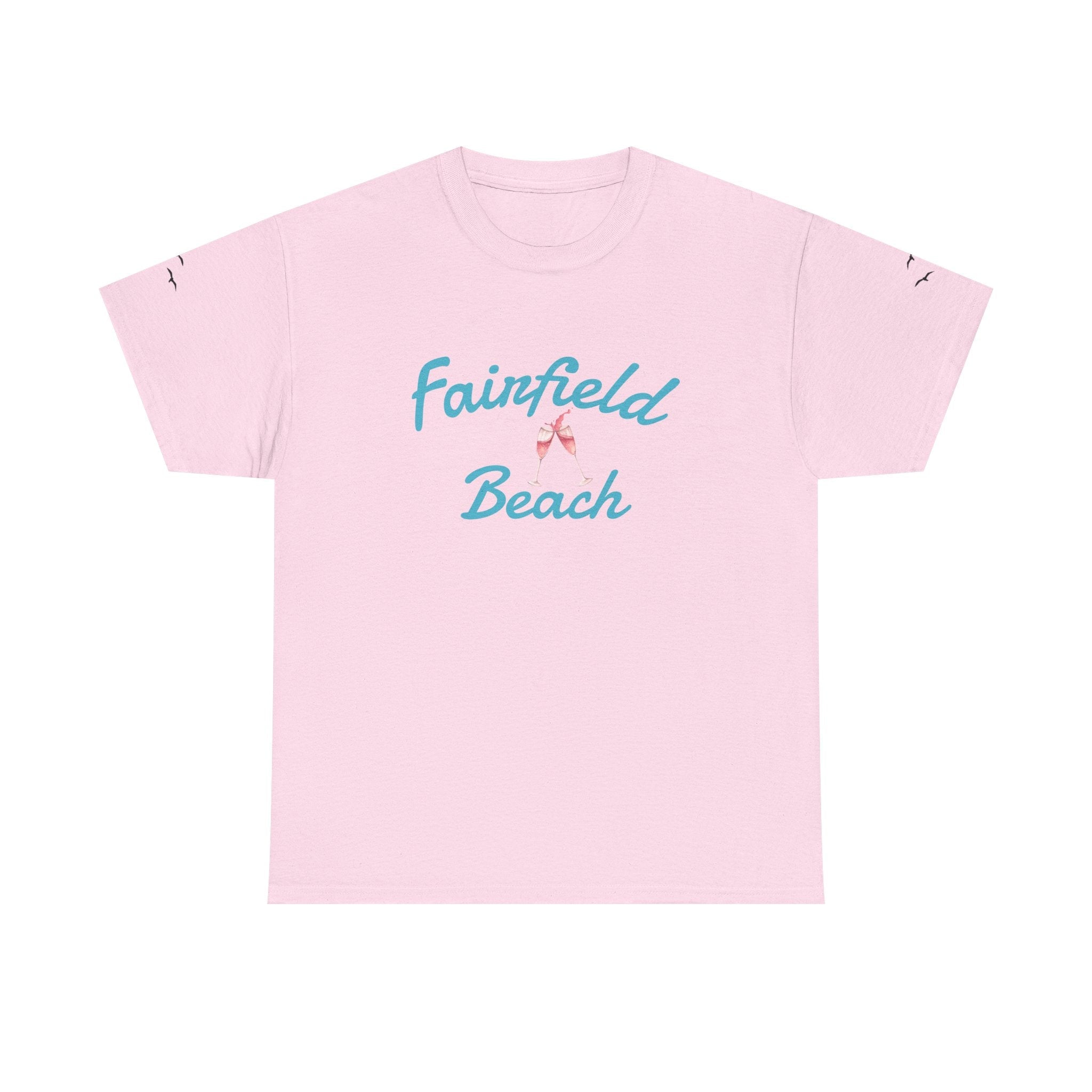 Fairfield Beach Unisex Heavy Cotton Tee, Comfortable Casual T-Shirt, Summer Vibe Shirt, Gifts for Beach Lovers, Relaxed Fit Tee - Etna Gift