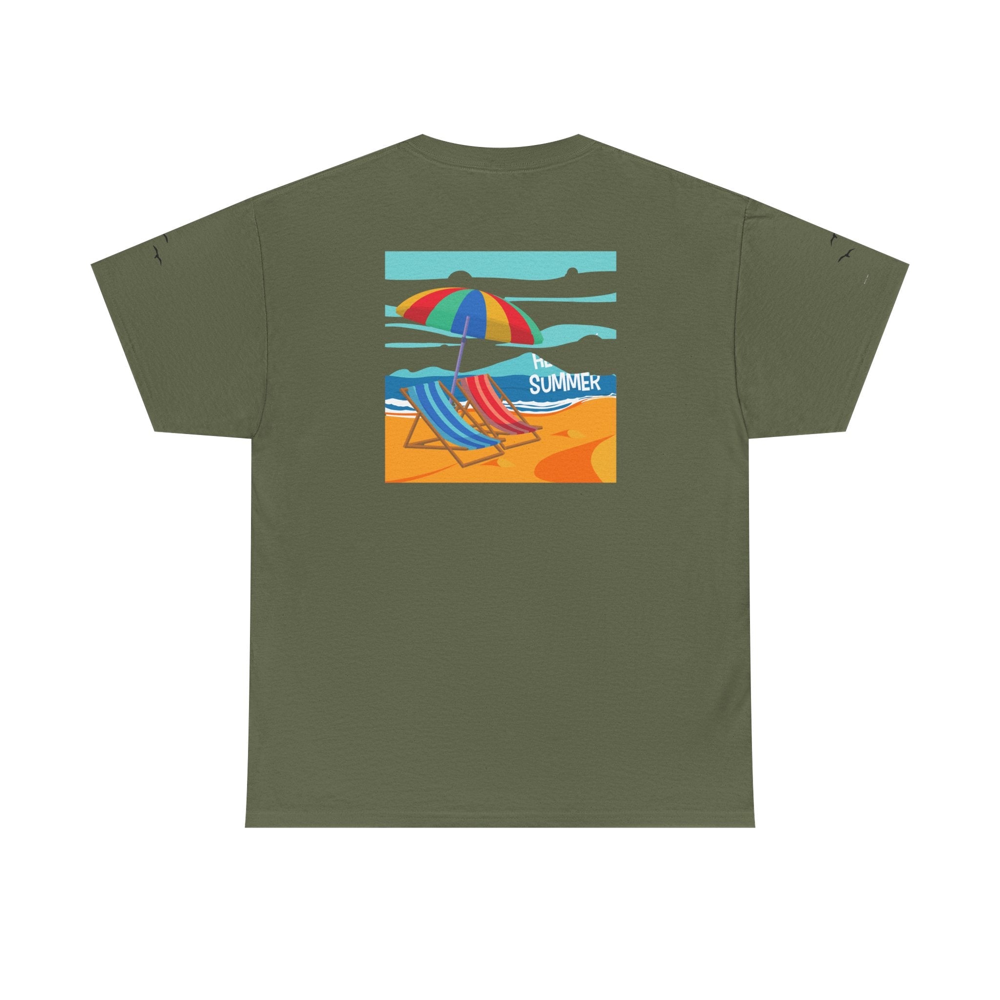 Fairfield Beach Unisex Heavy Cotton Tee, Comfortable Casual T-Shirt, Summer Vibe Shirt, Gifts for Beach Lovers, Relaxed Fit Tee - Etna Gift