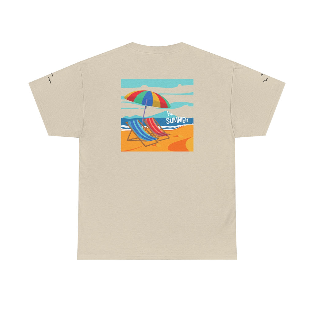 Fairfield Beach Unisex Heavy Cotton Tee, Comfortable Casual T-Shirt, Summer Vibe Shirt, Gifts for Beach Lovers, Relaxed Fit Tee - Etna Gift