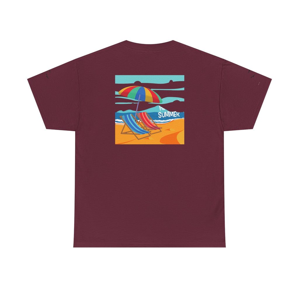 Fairfield Beach Unisex Heavy Cotton Tee, Comfortable Casual T-Shirt, Summer Vibe Shirt, Gifts for Beach Lovers, Relaxed Fit Tee - Etna Gift