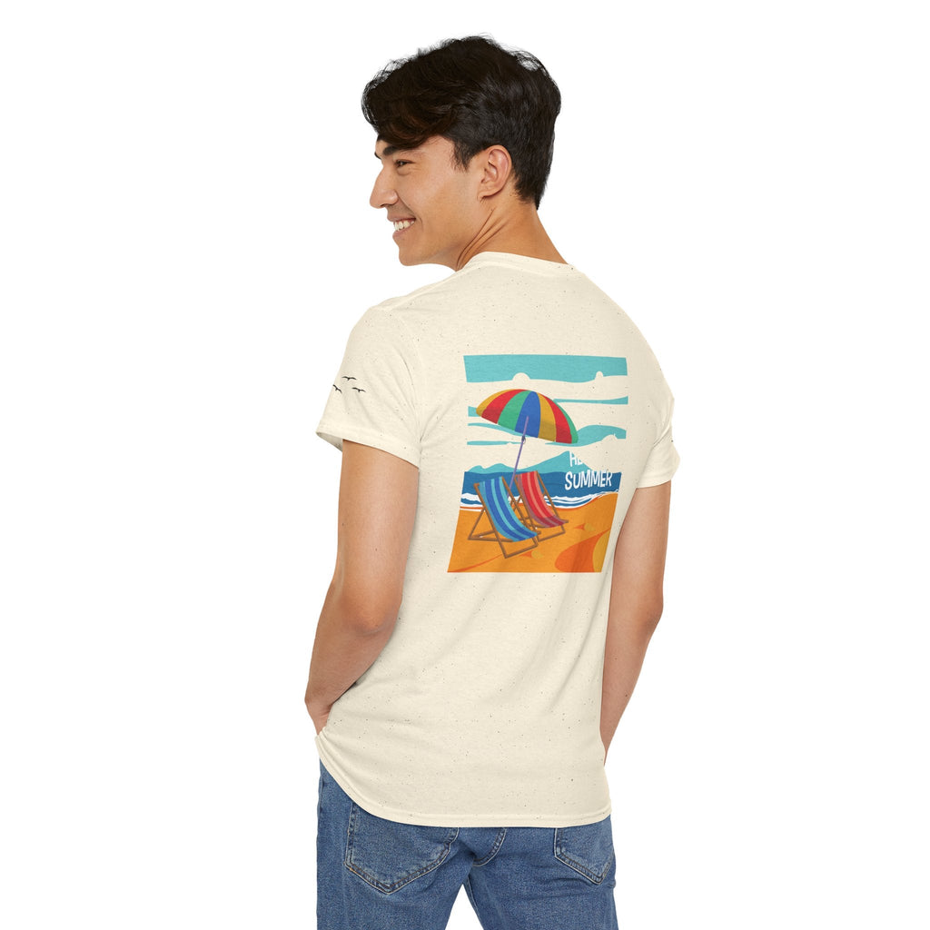 Fairfield Beach Unisex Heavy Cotton Tee, Comfortable Casual T-Shirt, Summer Vibe Shirt, Gifts for Beach Lovers, Relaxed Fit Tee - Etna Gift