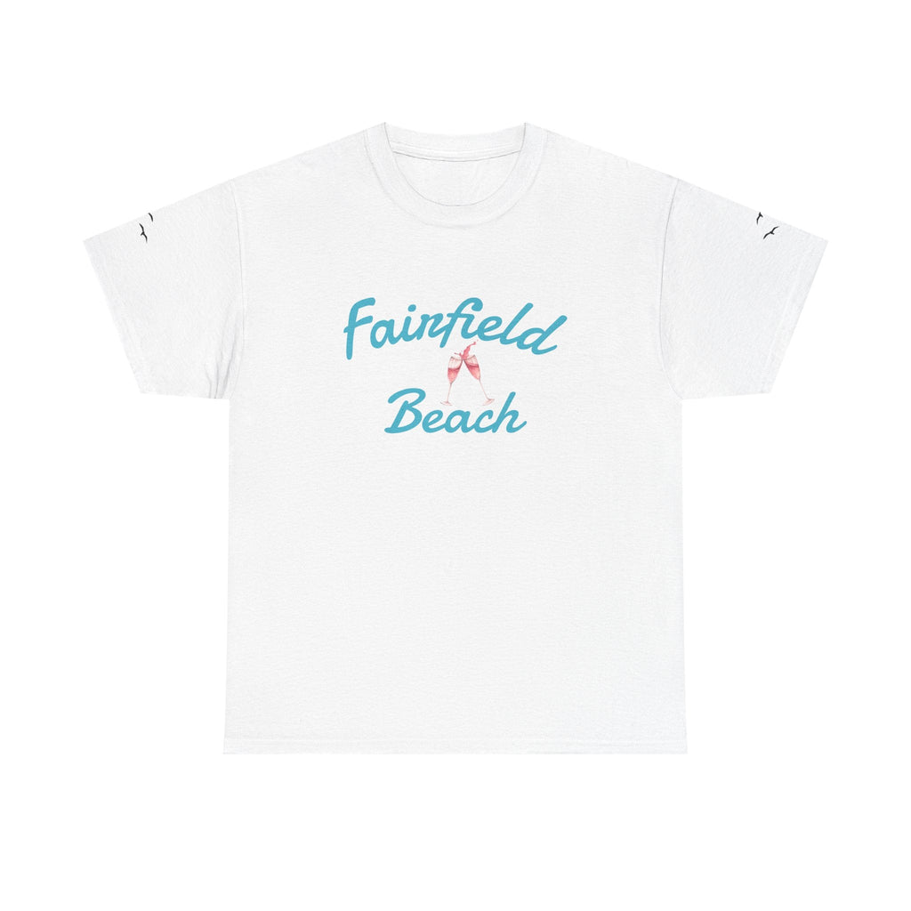 Fairfield Beach Unisex Heavy Cotton Tee, Comfortable Casual T-Shirt, Summer Vibe Shirt, Gifts for Beach Lovers, Relaxed Fit Tee - Etna Gift