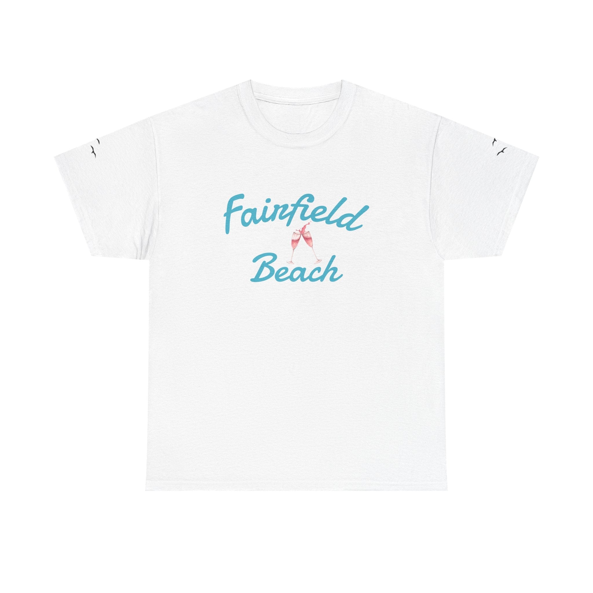 Fairfield Beach Unisex Heavy Cotton Tee, Comfortable Casual T-Shirt, Summer Vibe Shirt, Gifts for Beach Lovers, Relaxed Fit Tee - Etna Gift