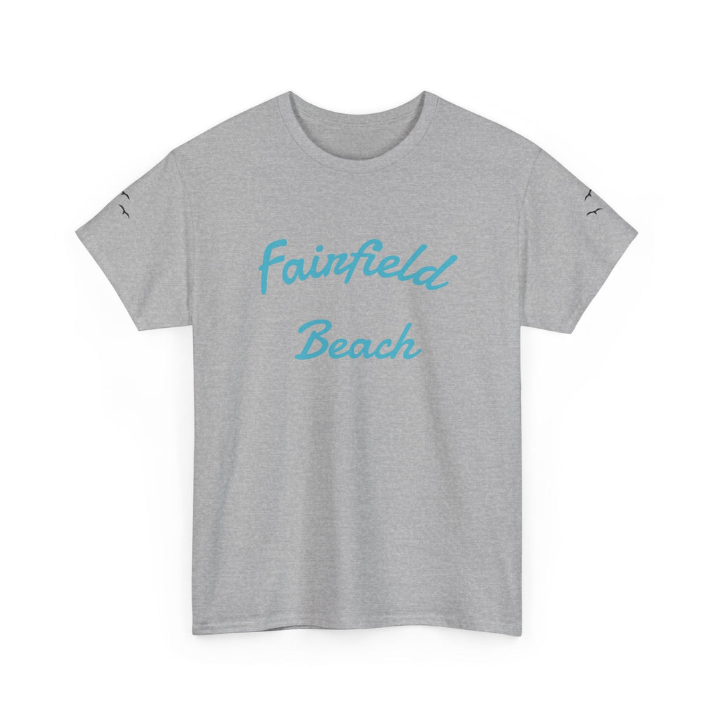 Fairfield Beach Unisex Heavy Cotton Tee, Comfortable Casual T-Shirt, Summer Vibe Shirt, Gifts for Beach Lovers, Relaxed Fit Tee - Etna Gift