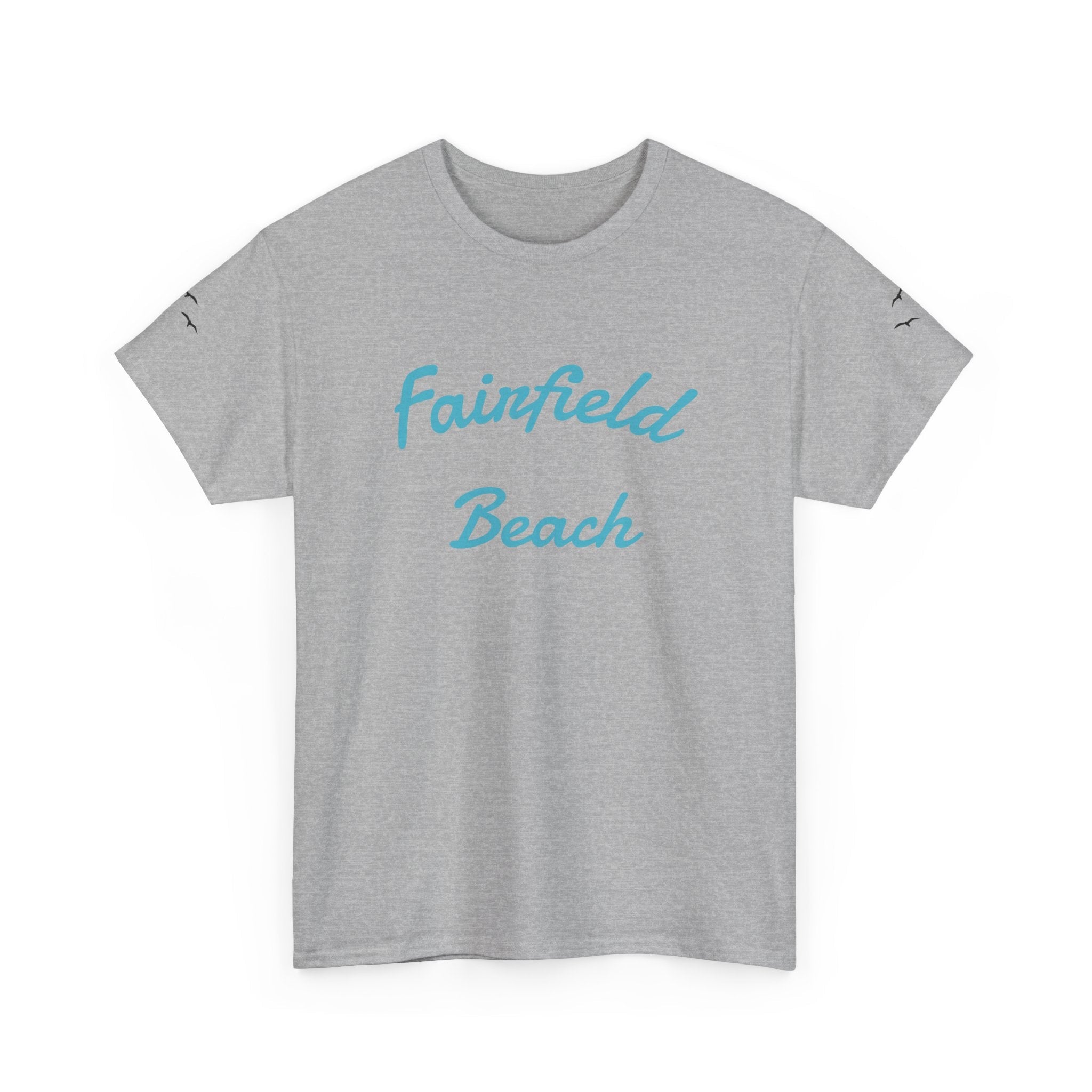 Fairfield Beach Unisex Heavy Cotton Tee, Comfortable Casual T-Shirt, Summer Vibe Shirt, Gifts for Beach Lovers, Relaxed Fit Tee - Etna Gift