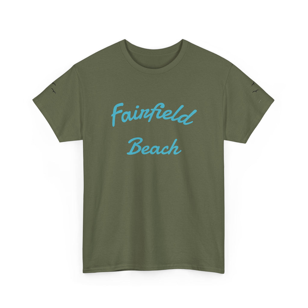 Fairfield Beach Unisex Heavy Cotton Tee, Comfortable Casual T-Shirt, Summer Vibe Shirt, Gifts for Beach Lovers, Relaxed Fit Tee - Etna Gift