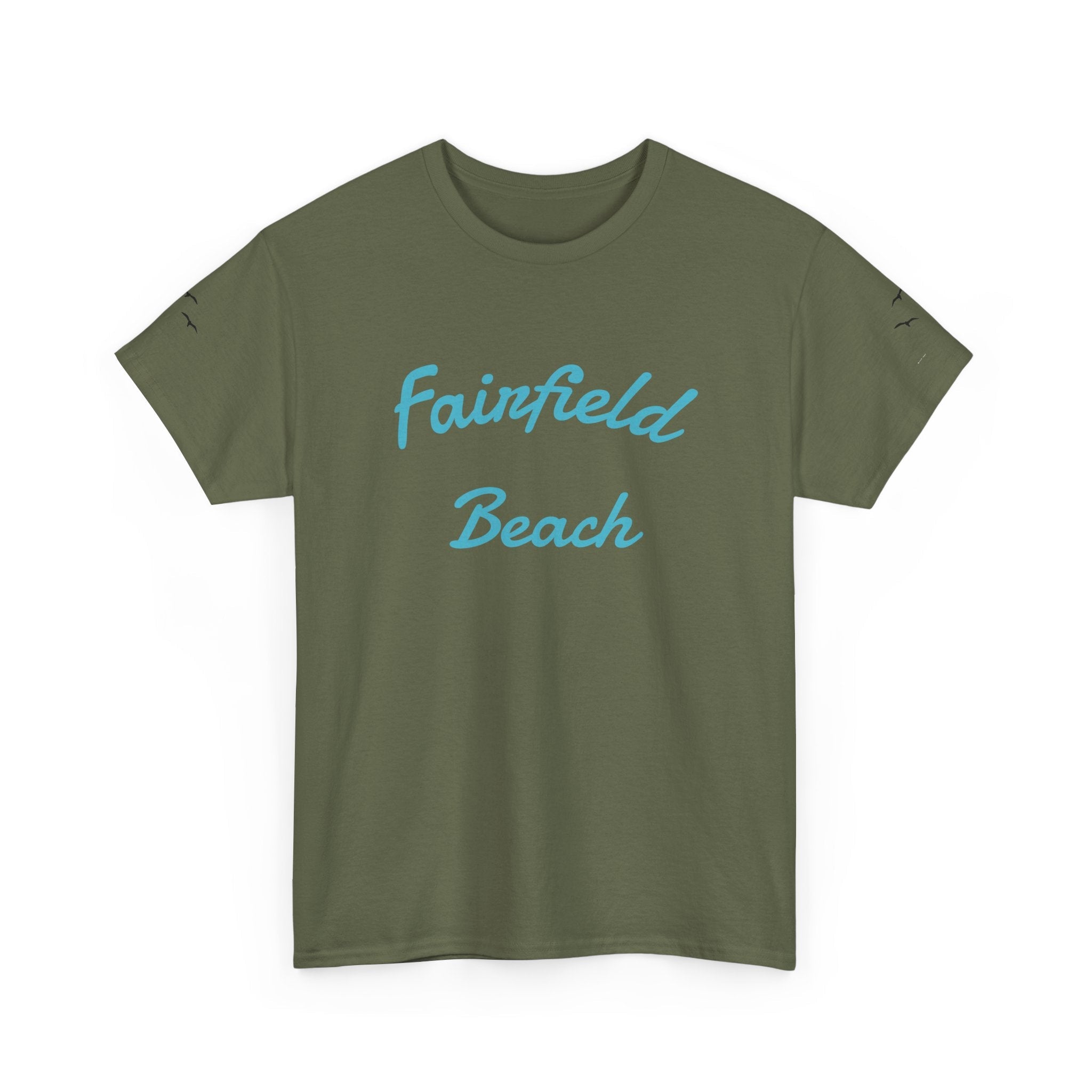 Fairfield Beach Unisex Heavy Cotton Tee, Comfortable Casual T-Shirt, Summer Vibe Shirt, Gifts for Beach Lovers, Relaxed Fit Tee - Etna Gift
