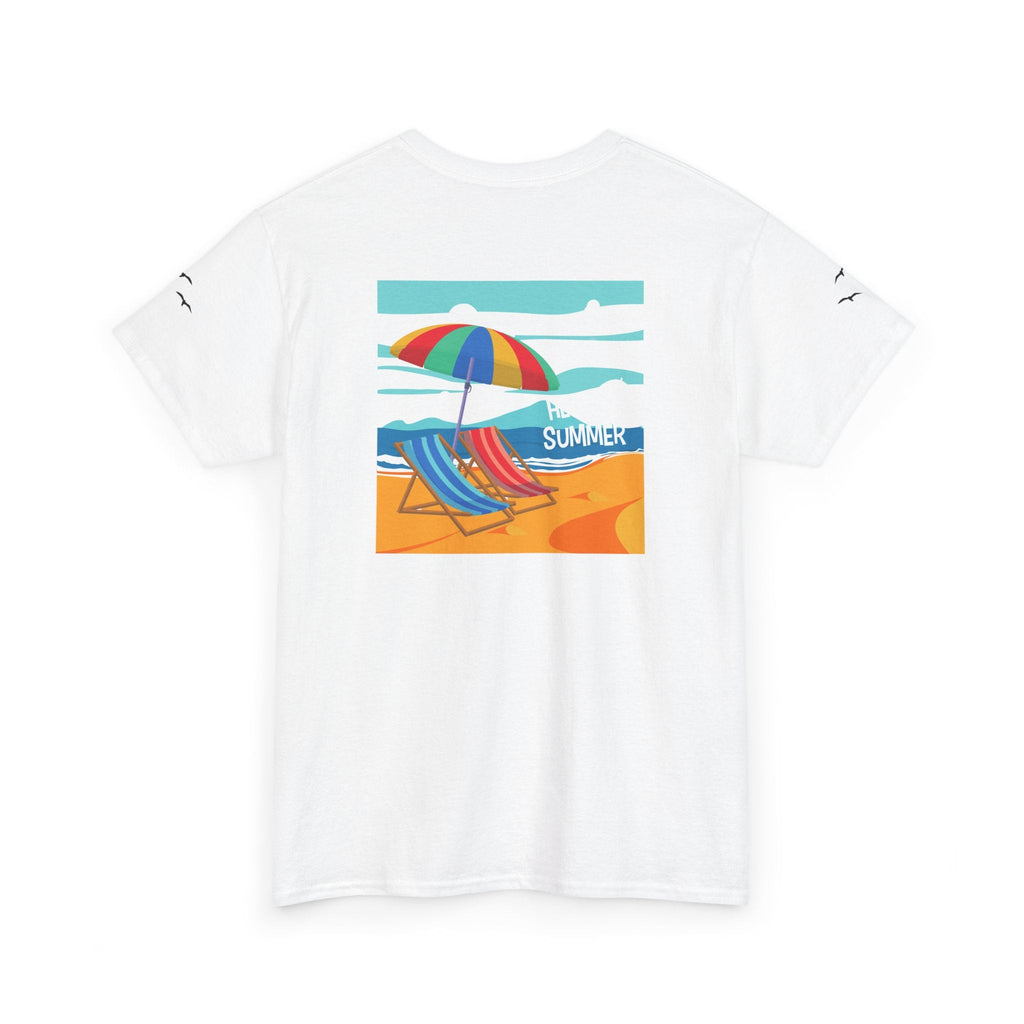 Fairfield Beach Unisex Heavy Cotton Tee, Comfortable Casual T-Shirt, Summer Vibe Shirt, Gifts for Beach Lovers, Relaxed Fit Tee - Etna Gift