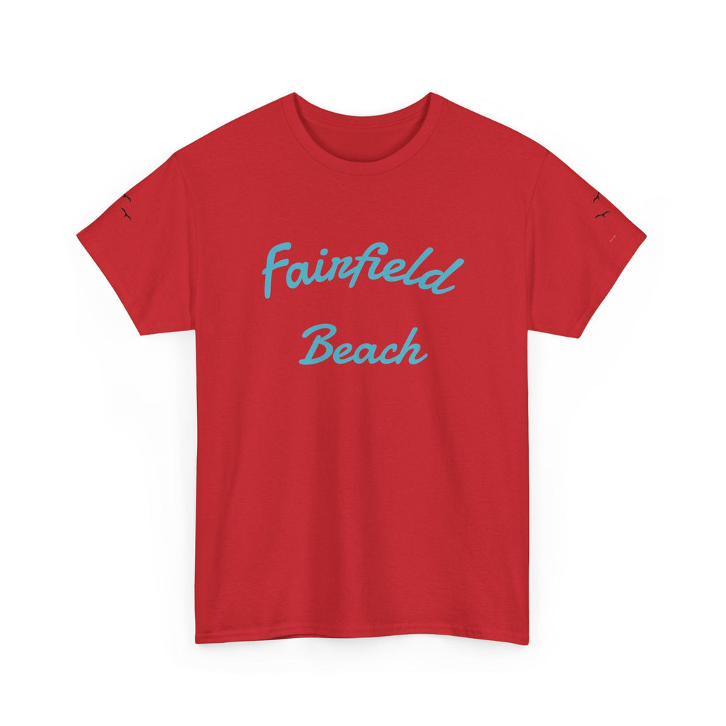 Fairfield Beach Unisex Heavy Cotton Tee, Comfortable Casual T-Shirt, Summer Vibe Shirt, Gifts for Beach Lovers, Relaxed Fit Tee - Etna Gift
