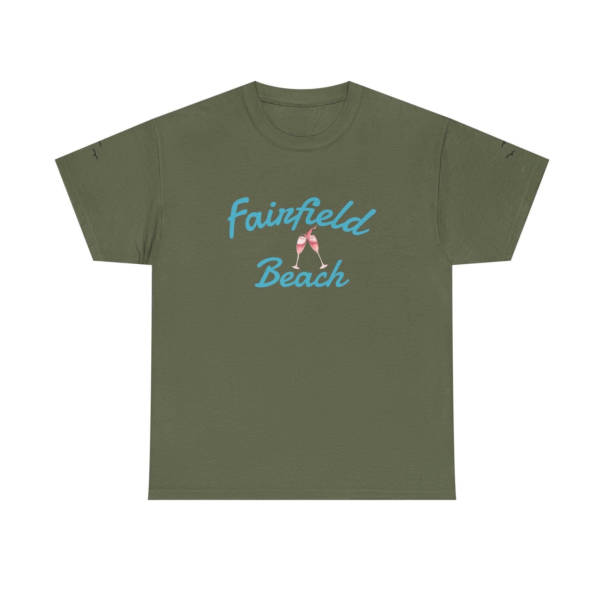 Fairfield Beach Unisex Heavy Cotton Tee, Comfortable Casual T-Shirt, Summer Vibe Shirt, Gifts for Beach Lovers, Relaxed Fit Tee - Etna Gift