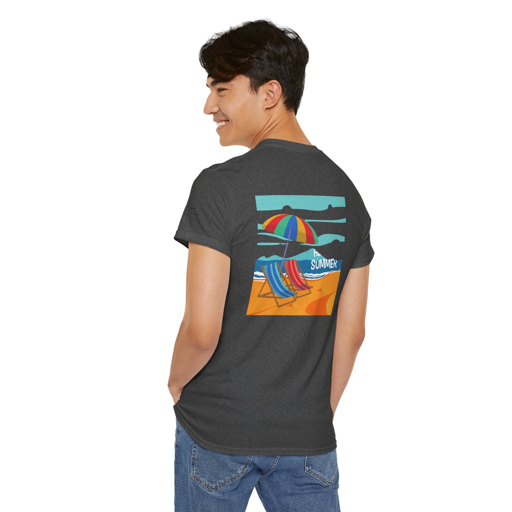 Fairfield Beach Unisex Heavy Cotton Tee, Comfortable Casual T-Shirt, Summer Vibe Shirt, Gifts for Beach Lovers, Relaxed Fit Tee - Etna Gift