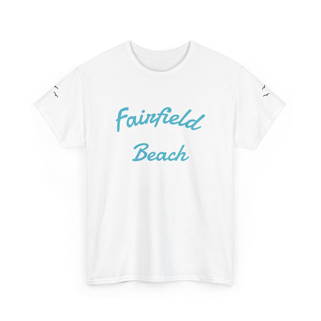 Fairfield Beach Unisex Heavy Cotton Tee, Comfortable Casual T-Shirt, Summer Vibe Shirt, Gifts for Beach Lovers, Relaxed Fit Tee - Etna Gift